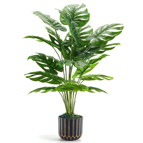  28'' Fake Plants Tall Artificial Monstera Faux Plants Indoor for 28"Monstera 1