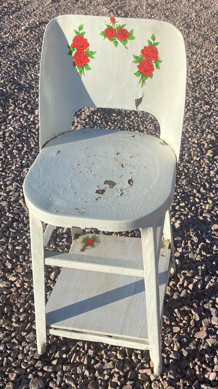 Vintage Kitchen Step Stool Chair 1960s 70s 80s