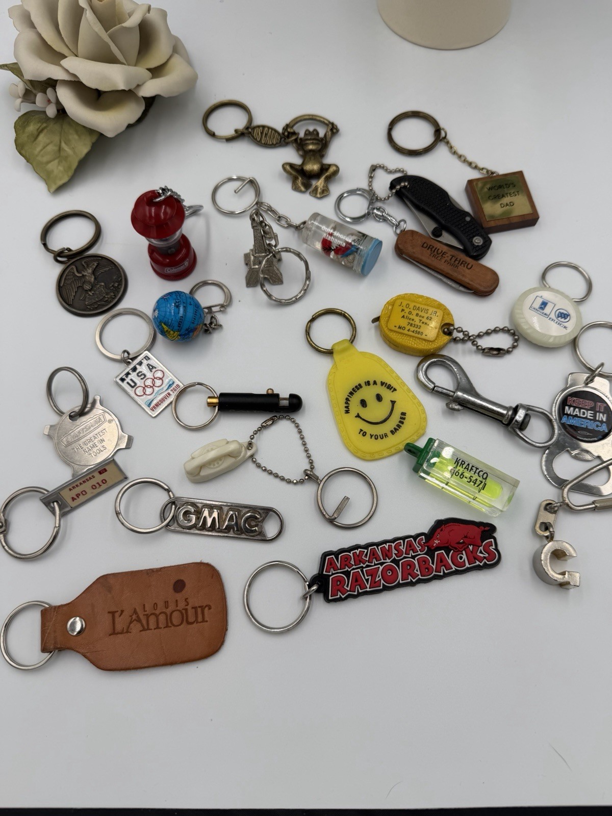 LOT Of 20 Vtg  To Modern Key chains Advertising Mixed Keychain Zoom In Good Ones