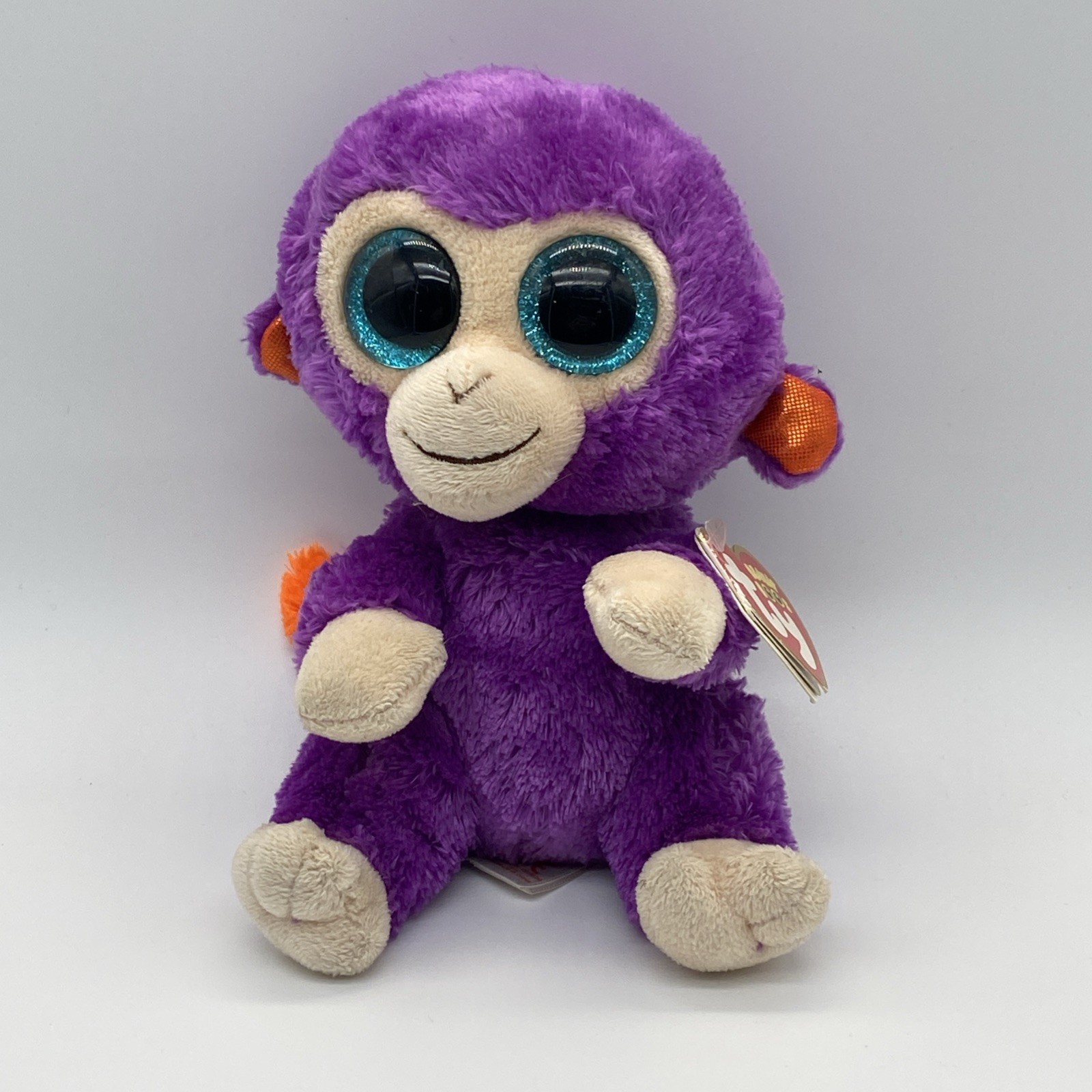 Ty Beanie Boos GRAPES the Monkey Glitter Big Eyes 9” Plush Stuffed Toy 2015