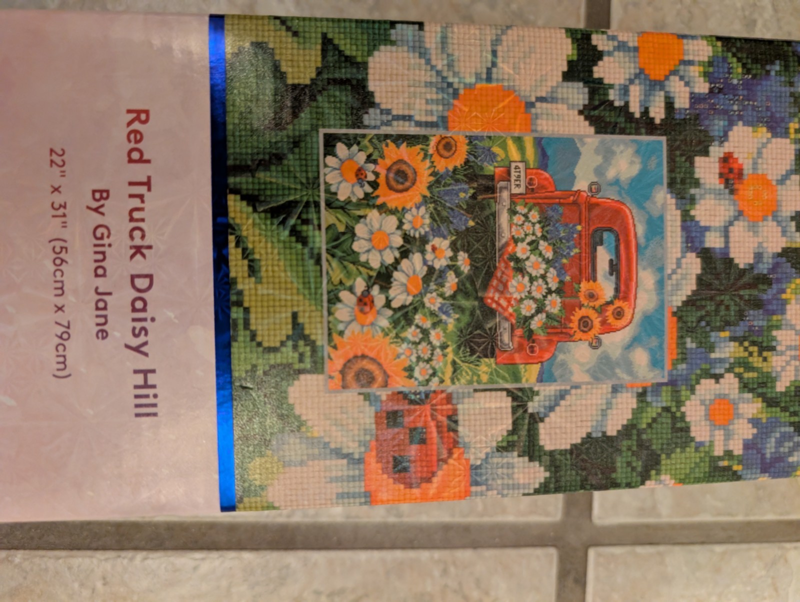 Diamond Art Club Red Truck Daisy Hill