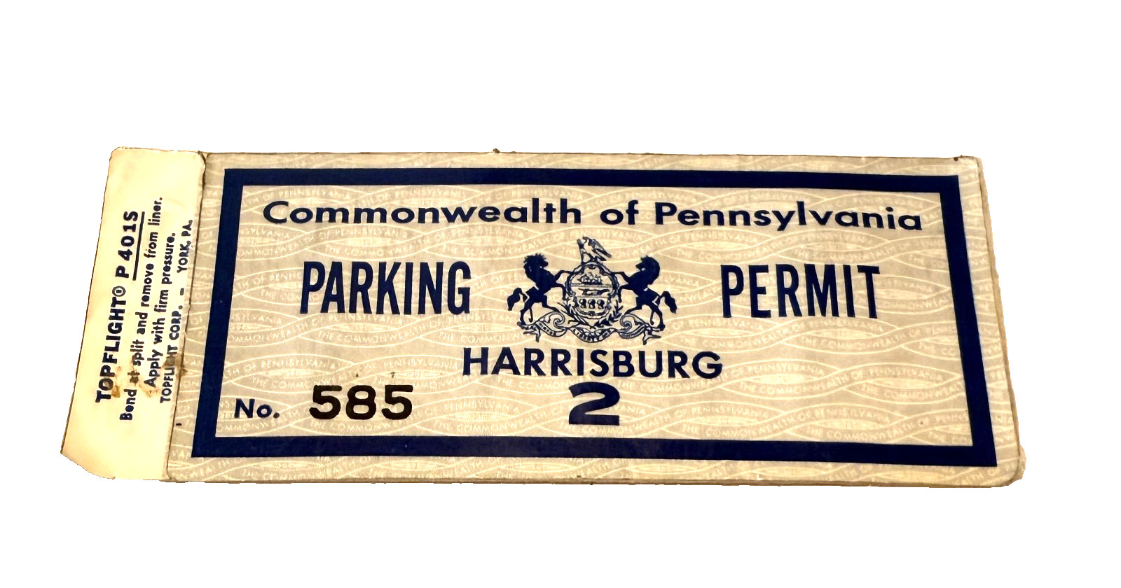 EPHEMERA LOT - Pennsylvania State Employee Parking Permit/Stickers  [P1-Ppr]