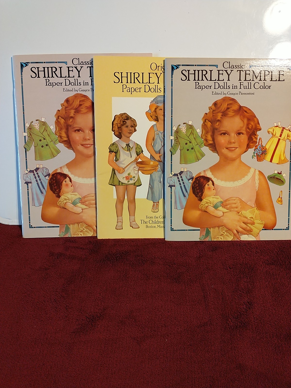 Vintage 1986-1988 Classic And Original Shirley Temple Set Of 3 Paper Doll Books