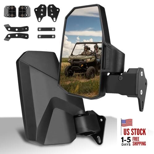 Defender Side Mirrors,The Spring Back Feature Allows Easy Reset After 