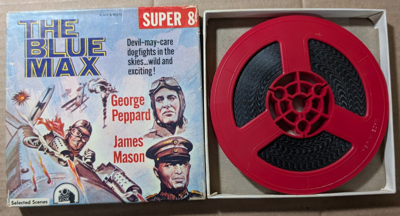 The Blue Max Super 8 George Peppard James Mason BLACK & WHITE 70s War Film