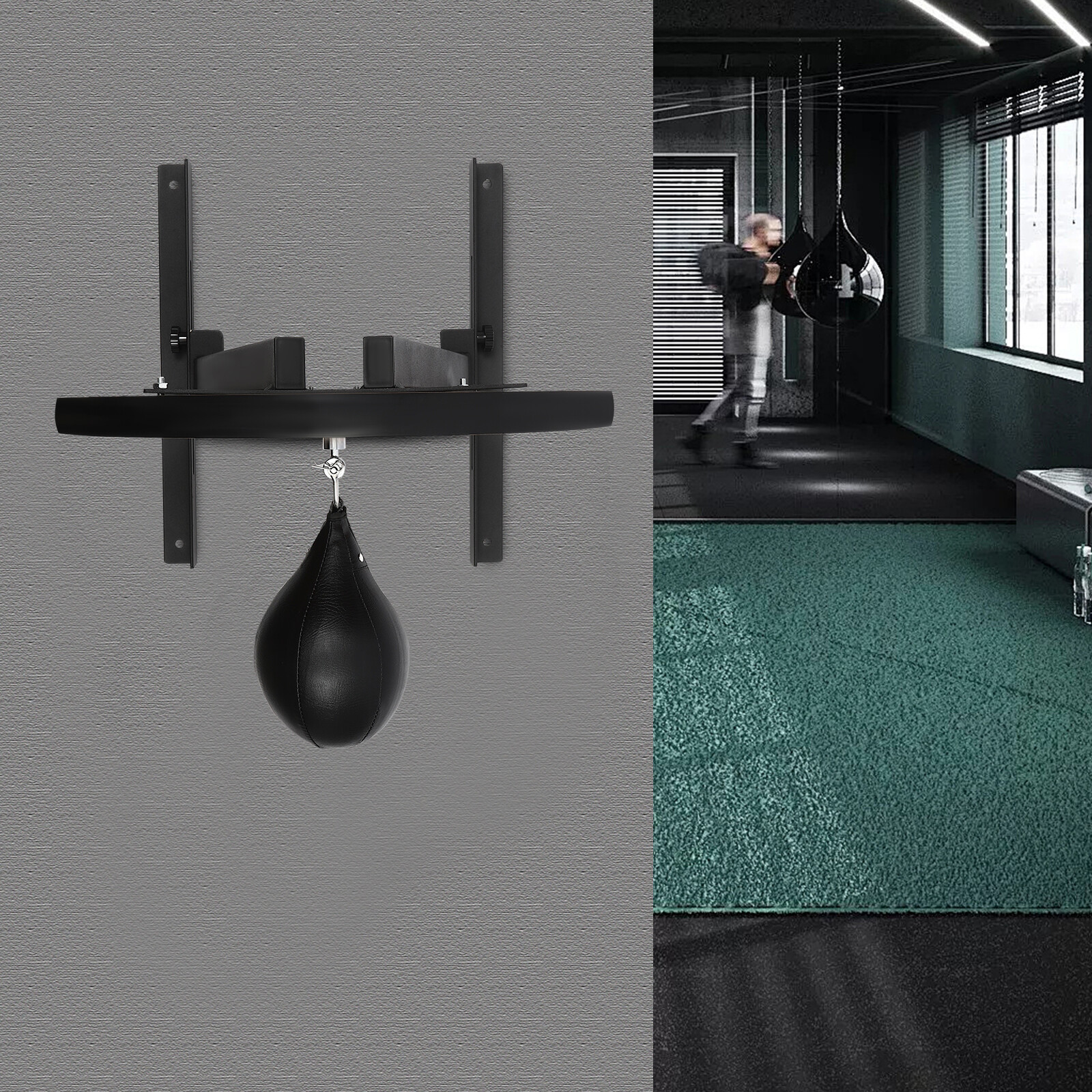 Speed Bag Platform Wall Mounted Speed Bags for Boxing Height Adjustable w/ Pump!