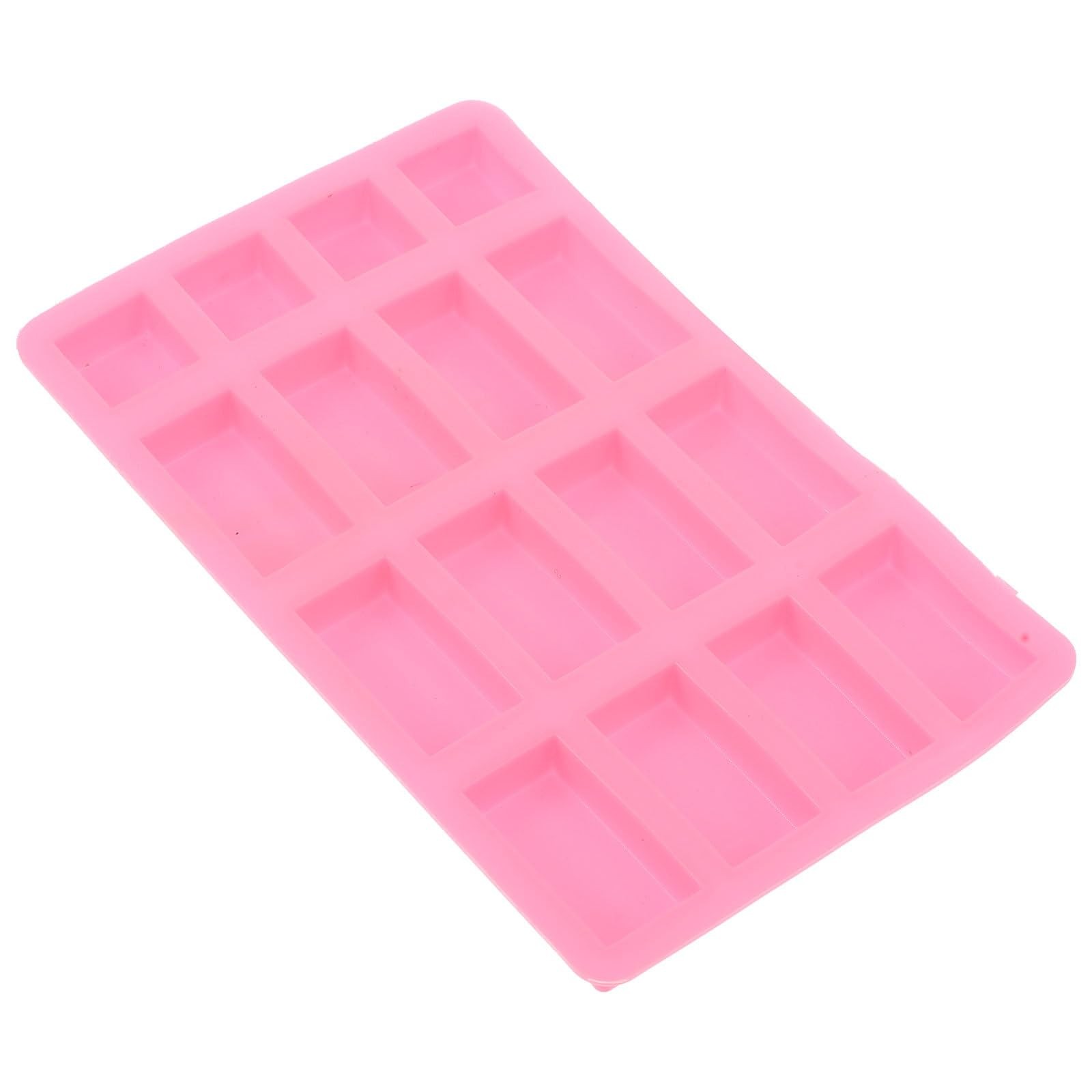TEHAUX Mini Brick Making Mold Silicone Miniature for DIY Sand Pink 