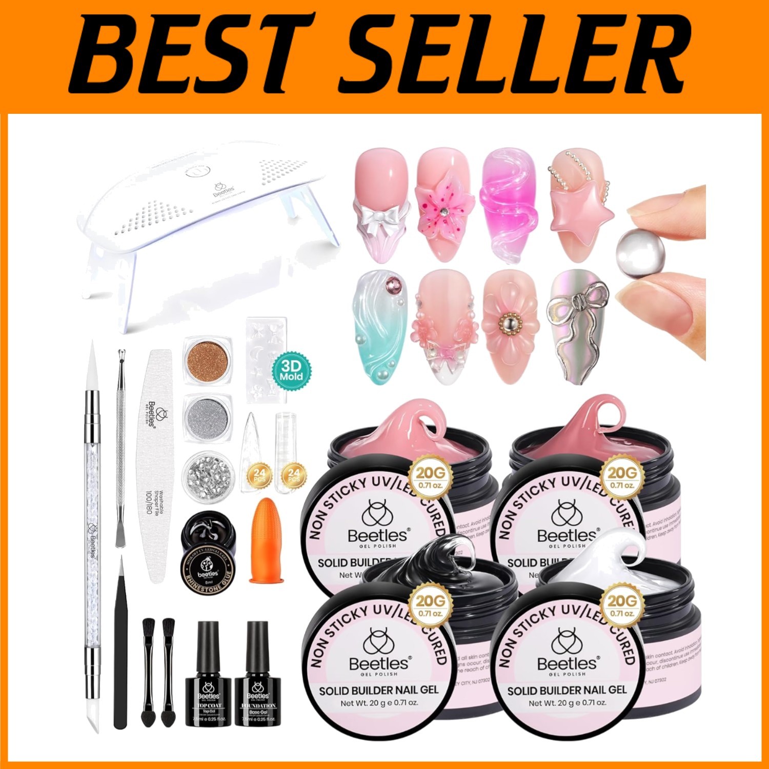 Professional Nail Builder Gel - 4 Colors Sculpting Kit