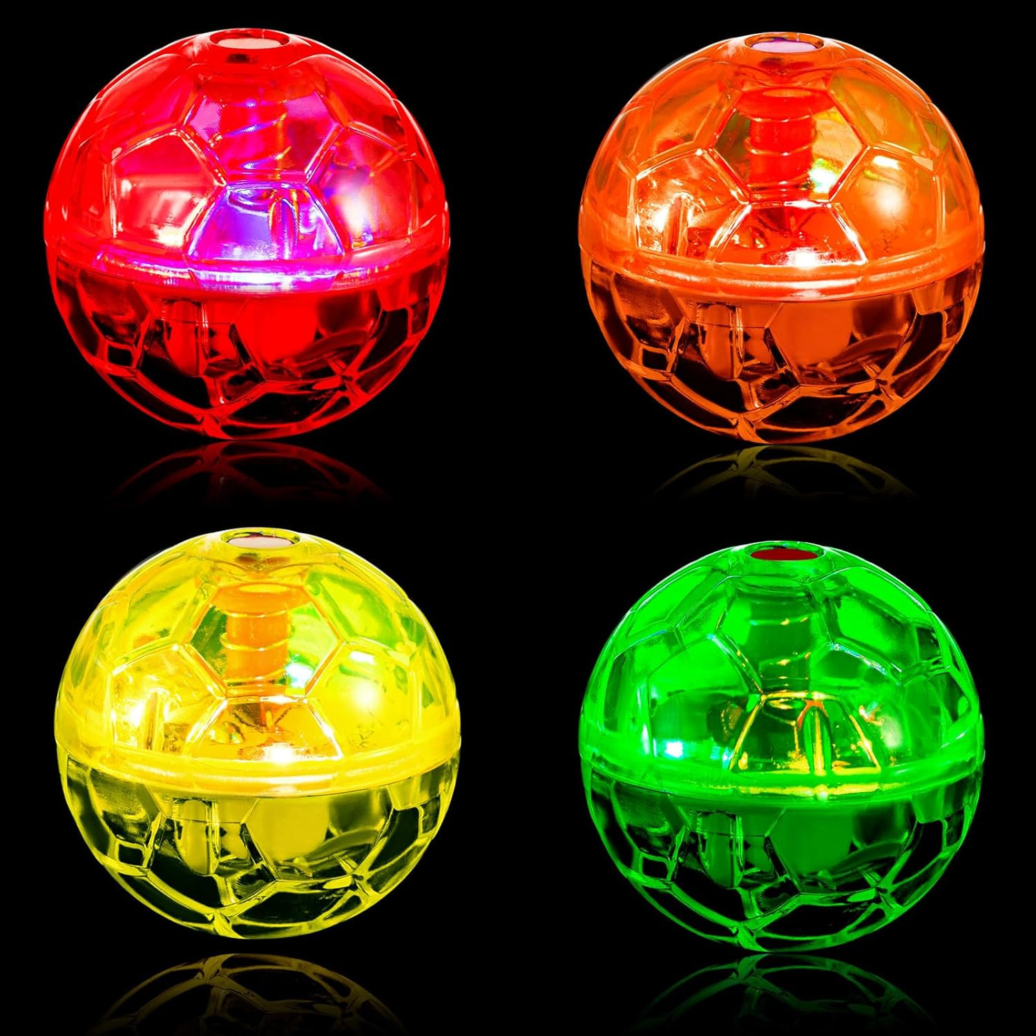 4 Pieces Ghost Hunting Cat Ball Motion Light up Cat Balls LED Motion Activated P