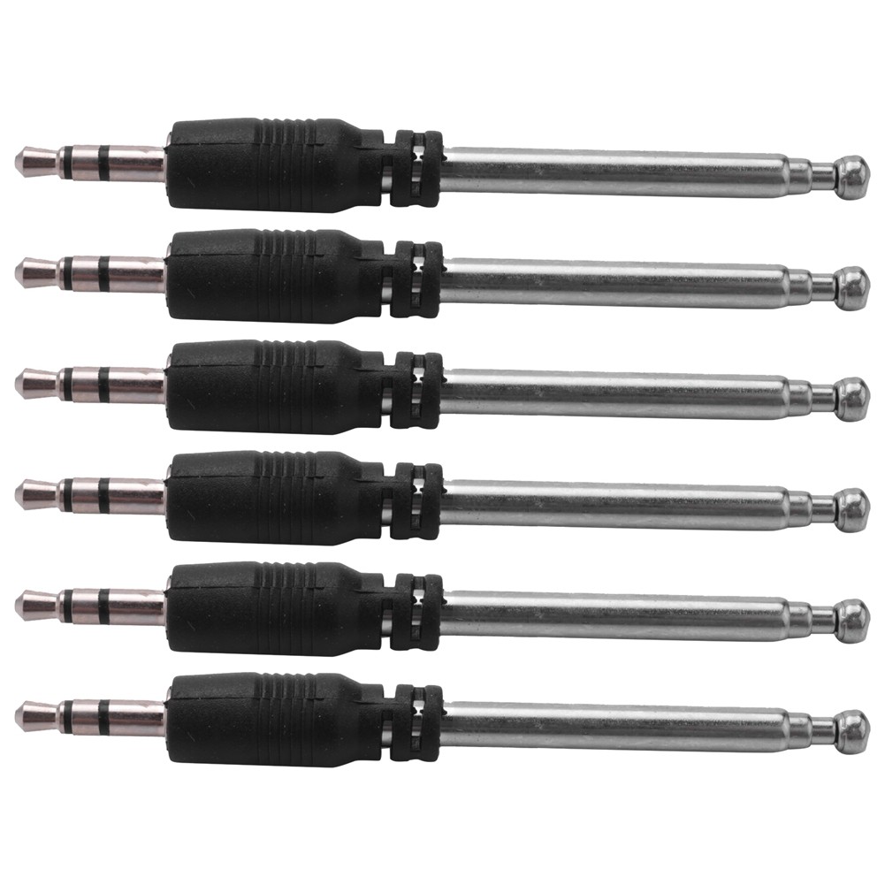 6X Radio Antenna 3.5mm 4 Sections Telescopic FM Antenna Radio for Mobile7661
