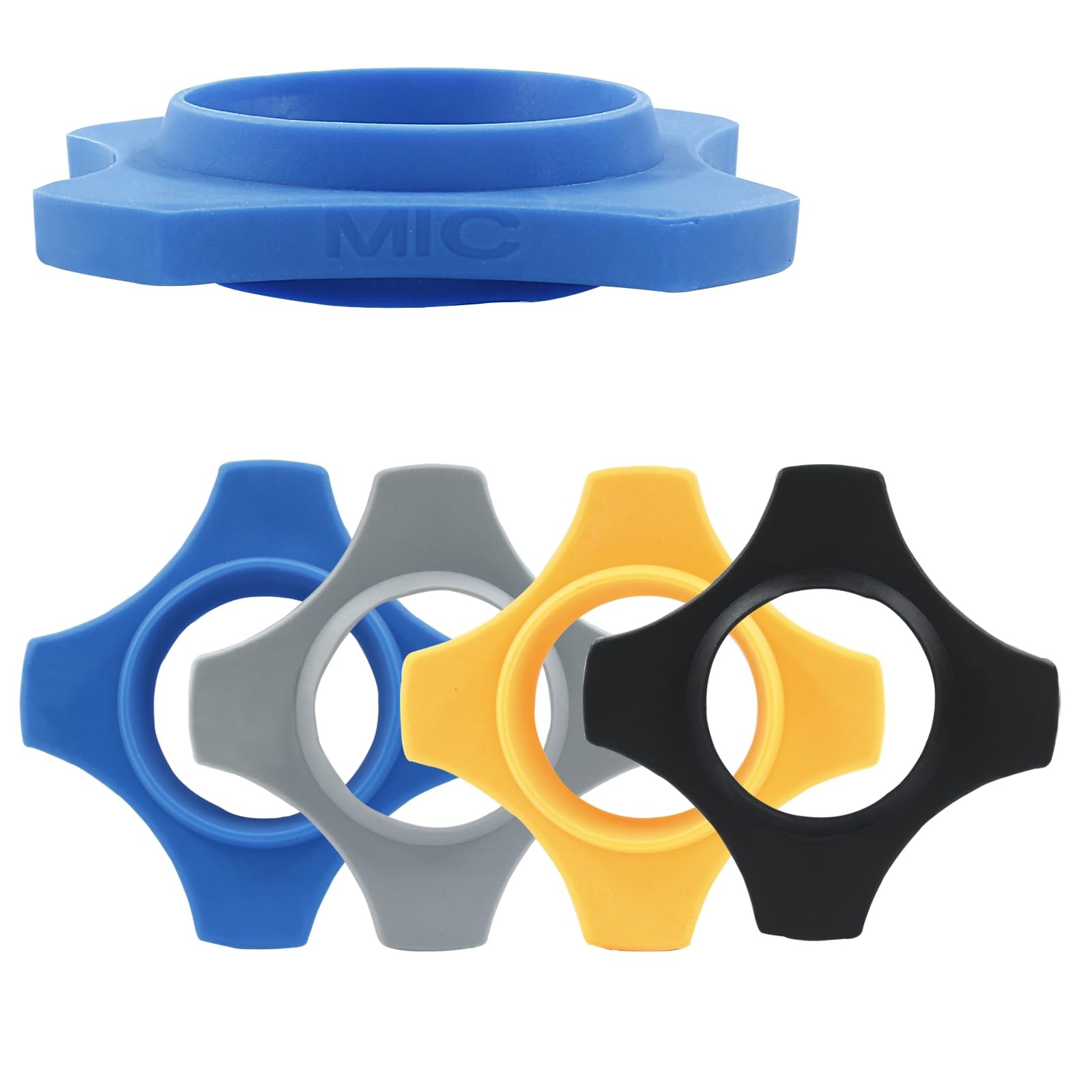 Cionyce 4 Pcs Microphone Anti-Roll 4 Multicolour Rubber Rings, Colorful 