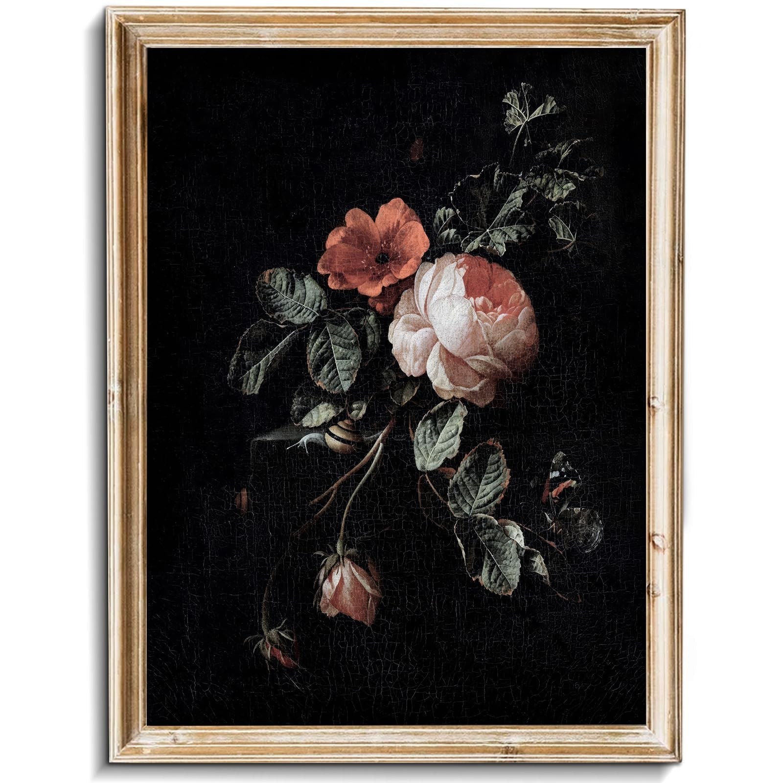 uniro Canvas Prints Art Vintage Decor Gothic Wall Art Moody Vintage Botanical...