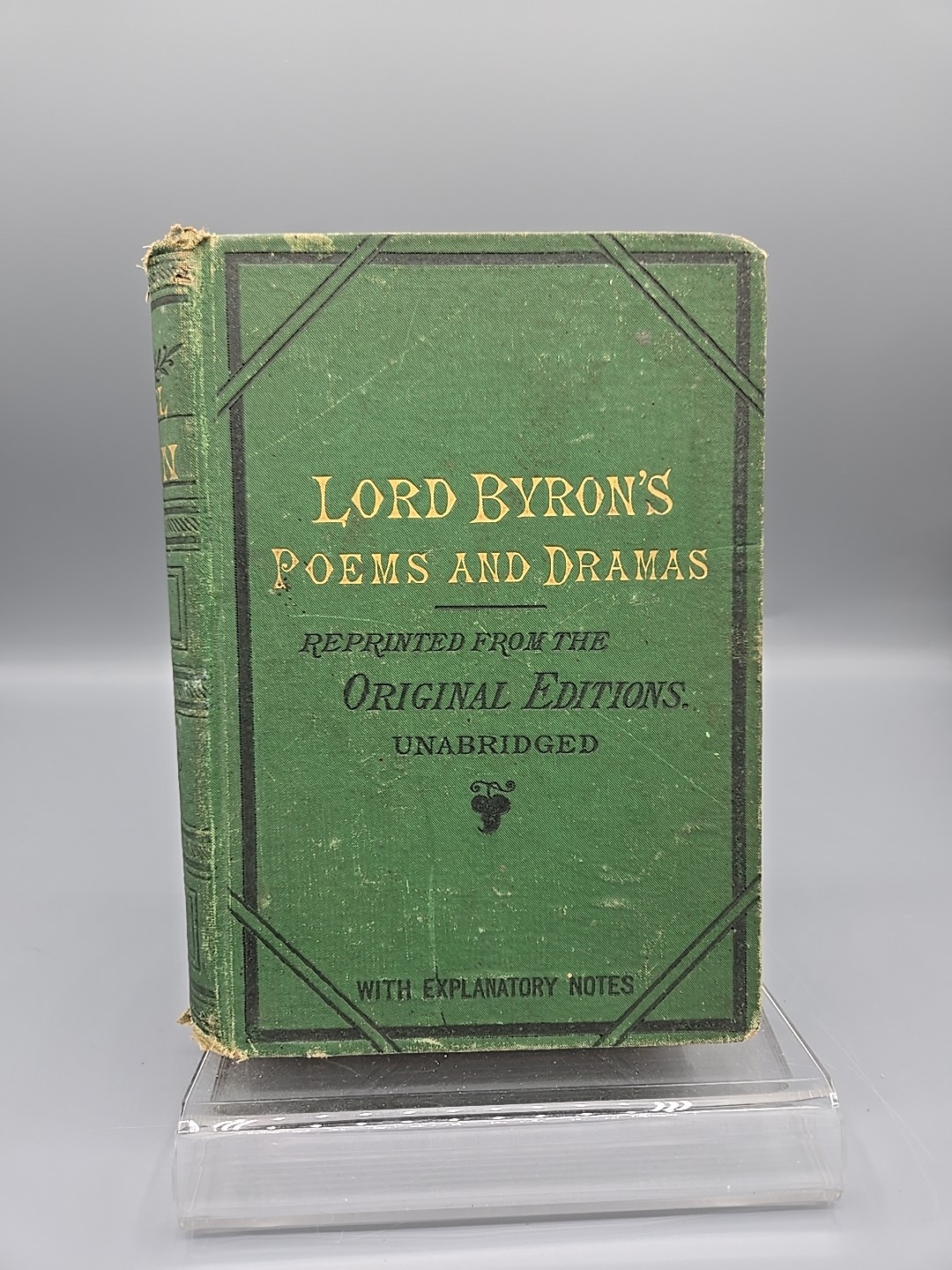 Lord Byron Poems and Dramas 1879 Illustrated Green Cover
