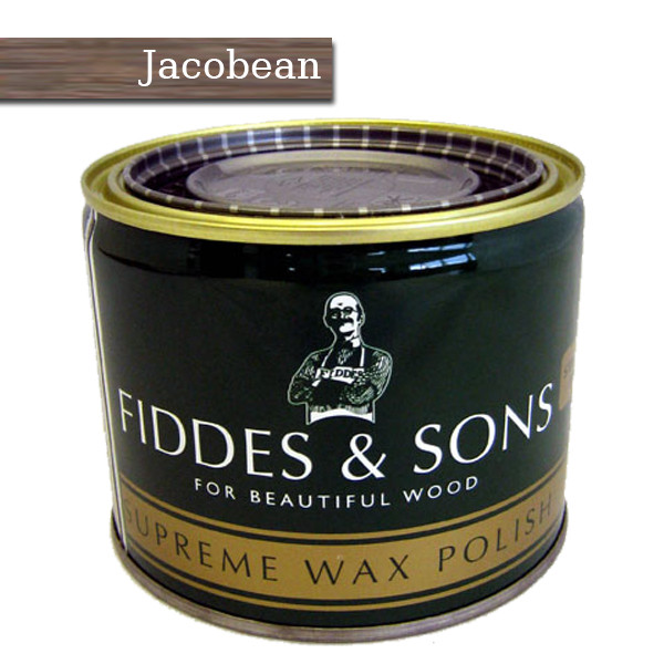 400 ML Jacobean Brown Supreme Wax Polish by Fiddes for Beautiful Wood