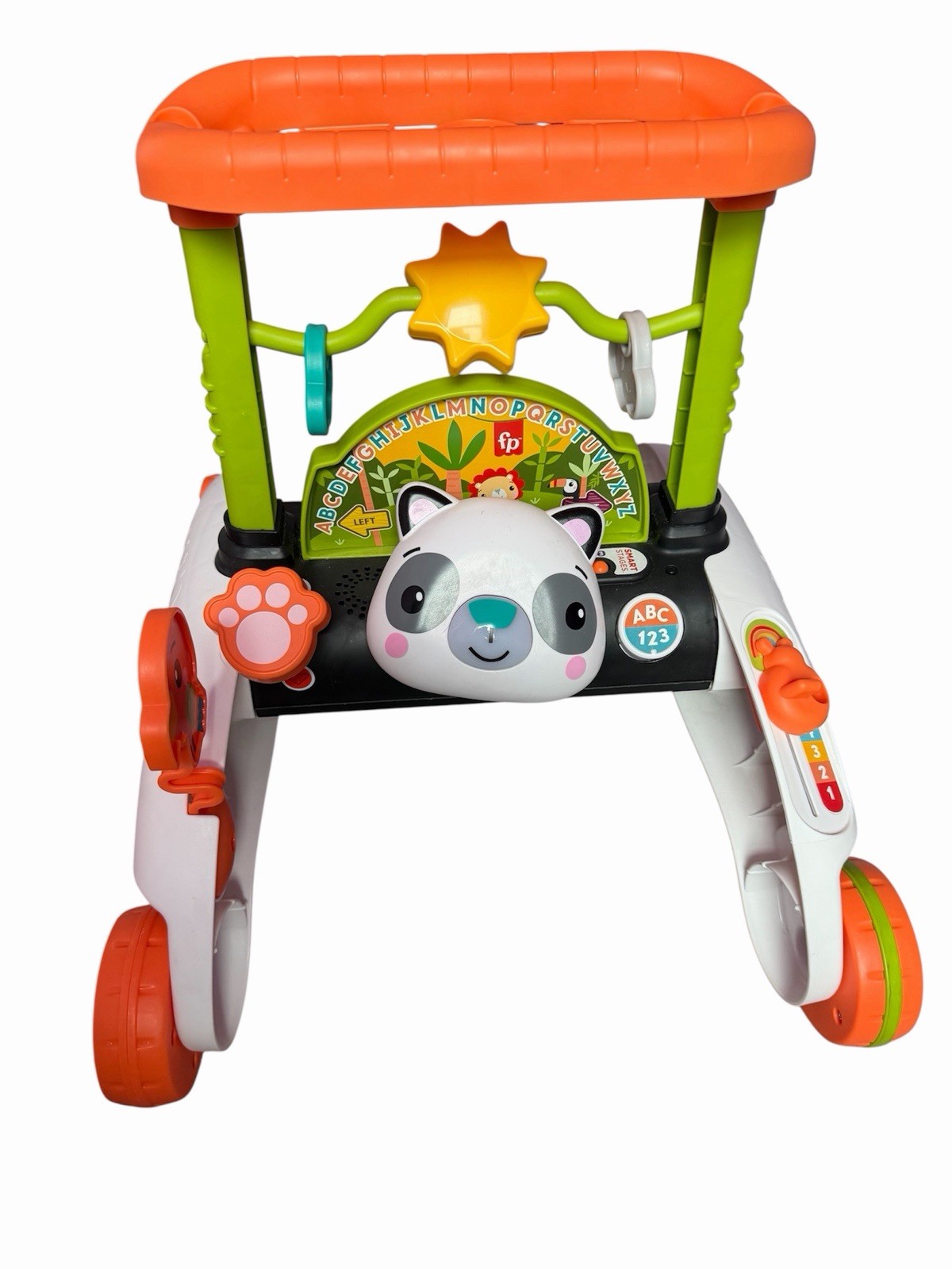Fisher-Price Baby Push Toy 2-Sided Steady Speed Panda Walker Musical Learning 