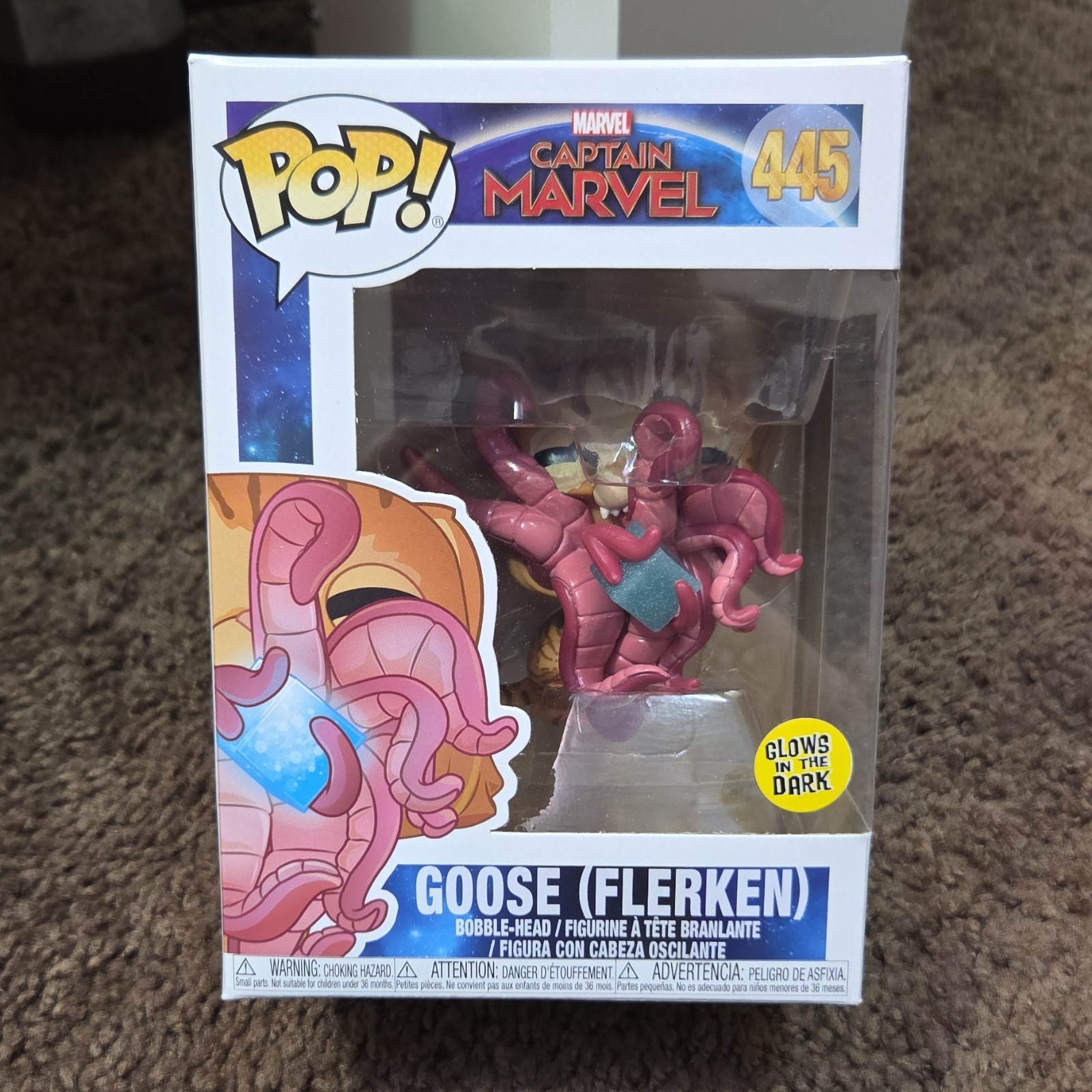 Funko Pop! Vinyl: Marvel Captain Marvel - Goose (Flerken) #445 Glow in the Dark