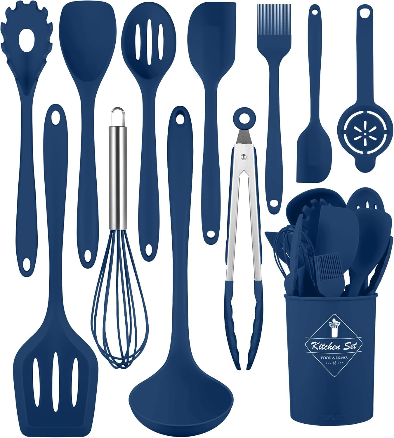Kitchen Utensils Set-12 Pieces Silicone Cooking Utensils Set (Dishwasher Safe) 3