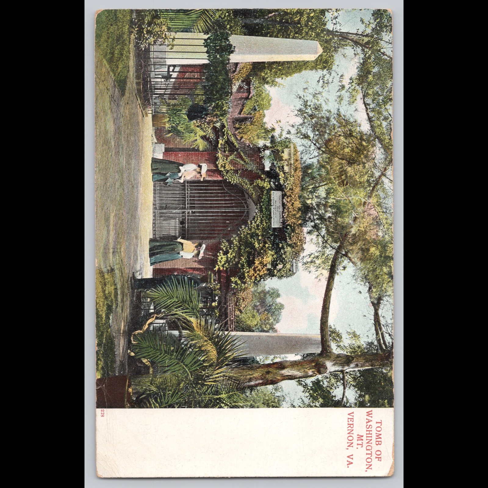 Antique Postcard Tomb of Washington, Mount Vernon, VA