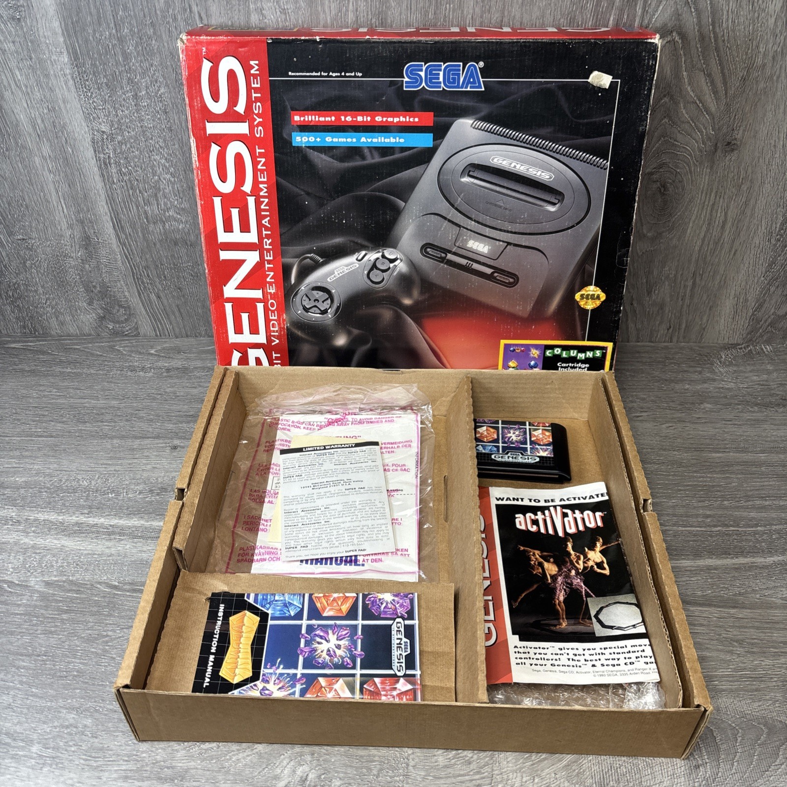 Sega Genesis Sonic 2 Console Box Inserts And Game NO CONSOLE Read Description