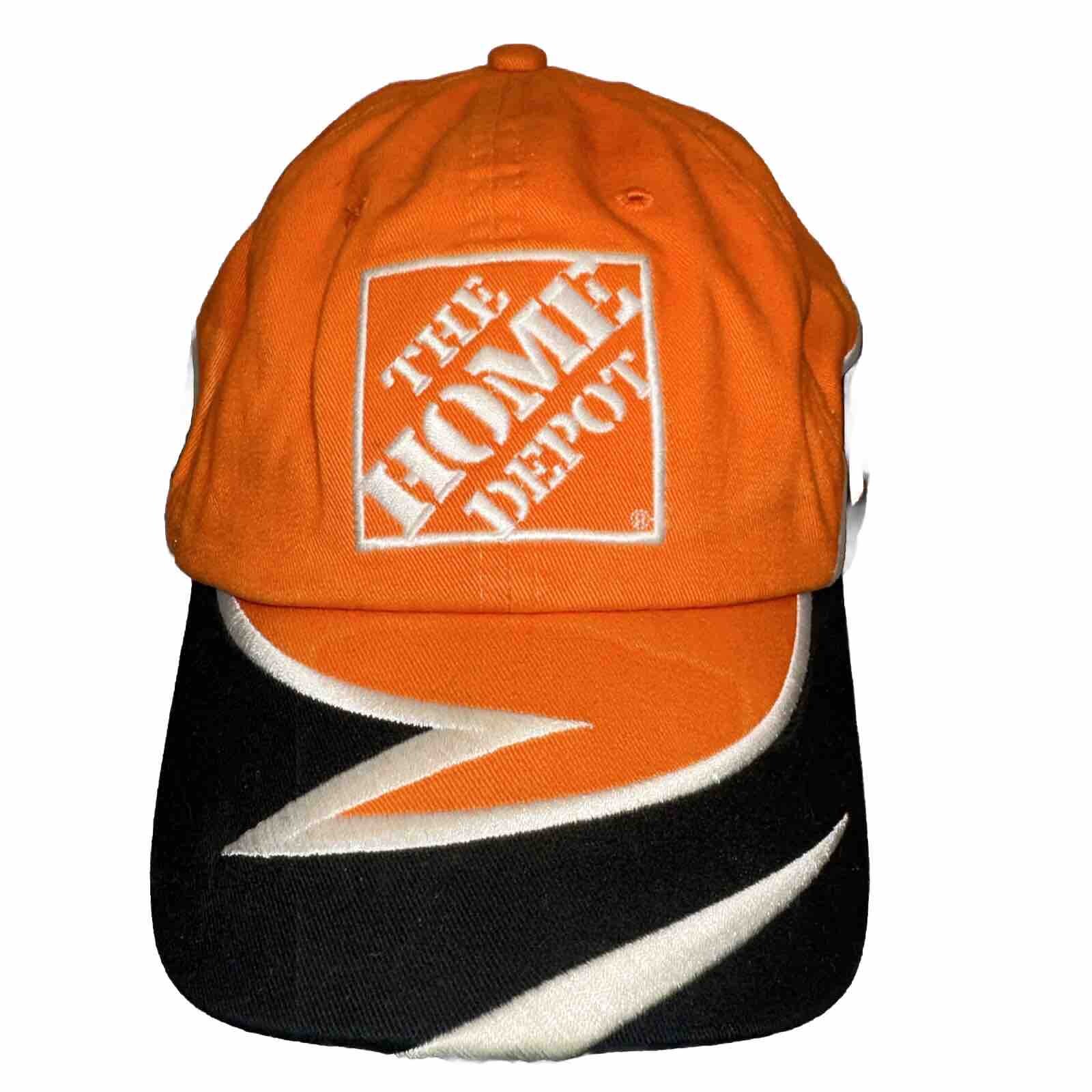 The Home Depot Logo White on Orange Hat Ccap Tony Stewart 20 Accented Bill Hat.