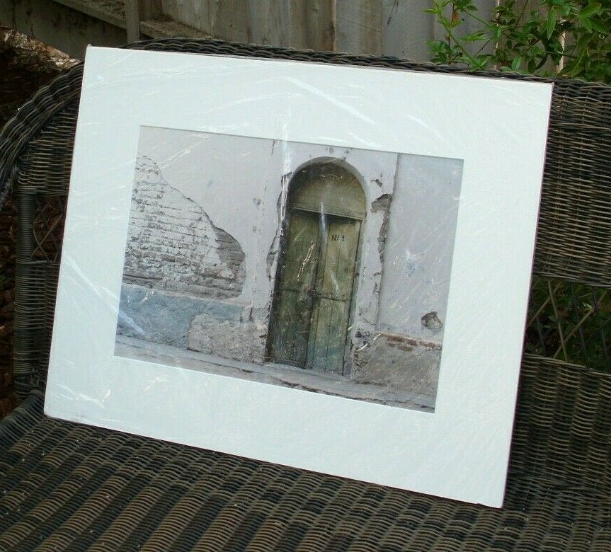 Vintage European Architecture Old Door Building Photo Photograph Matted c1985