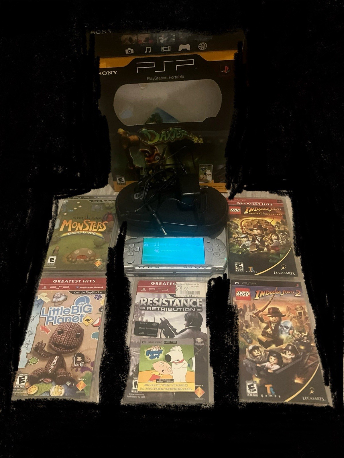 Sony PSP Limited Edition Daxter Entertainment Pack Console, 6 Games, Memory Card