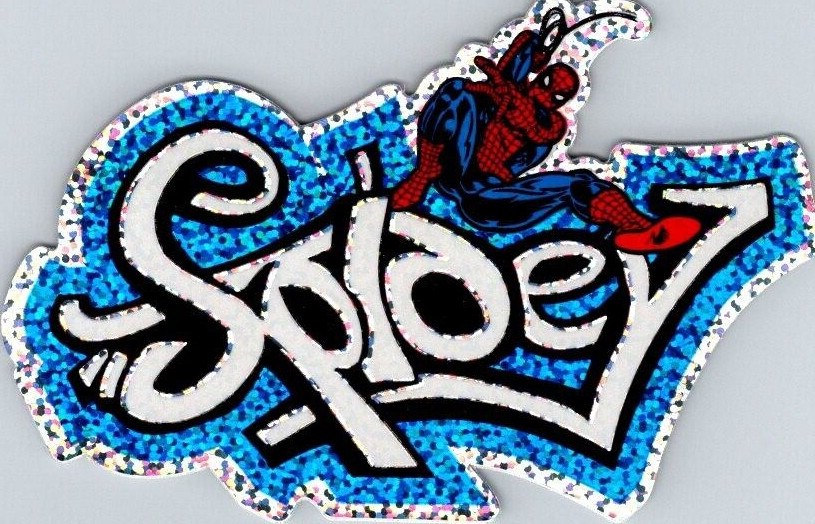 2002 Marvel Spidey Spider Man Prismatic Vending Machine Sticker  4" Wide