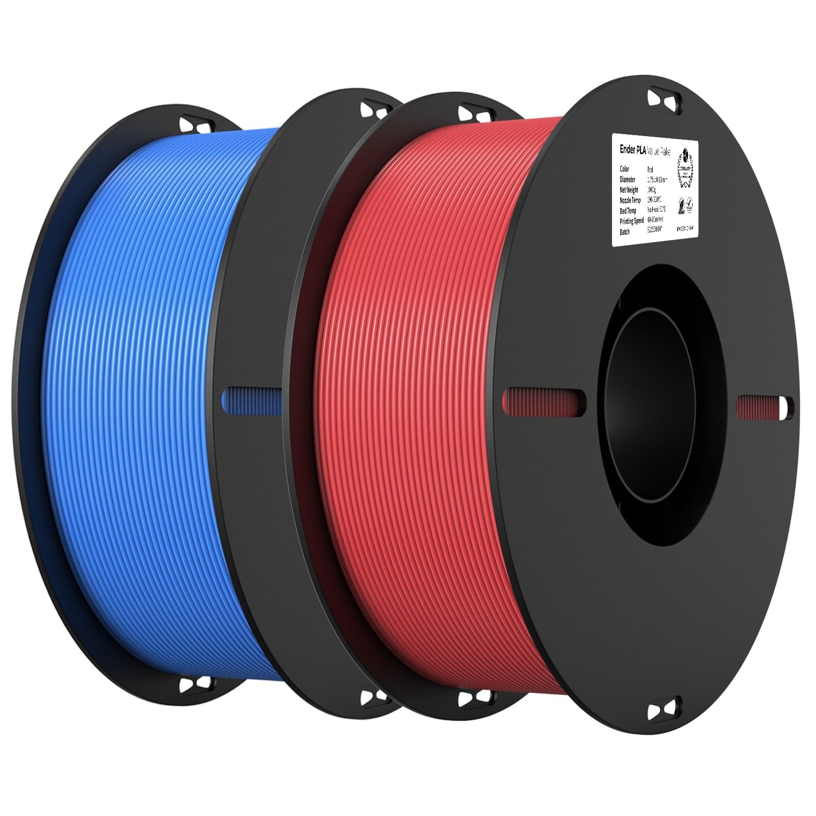 Creality PLA Filament 1.75mm 3D Printer Filament, 2kg 2Kg, Red+blue 