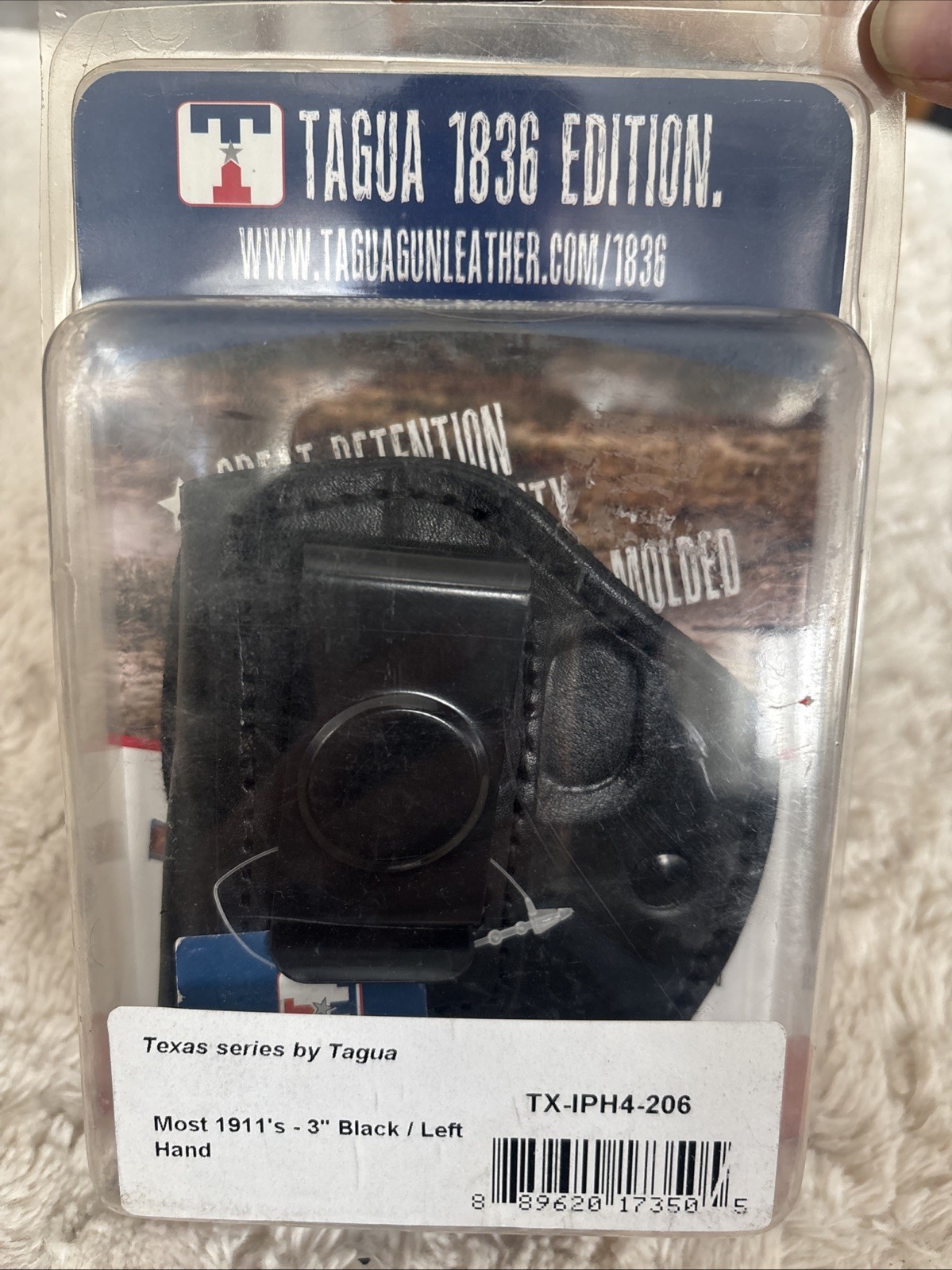 Tagua Gunleather 1836 Most 1911’s 3” Black LH TXIPH4206 Open Top NEW