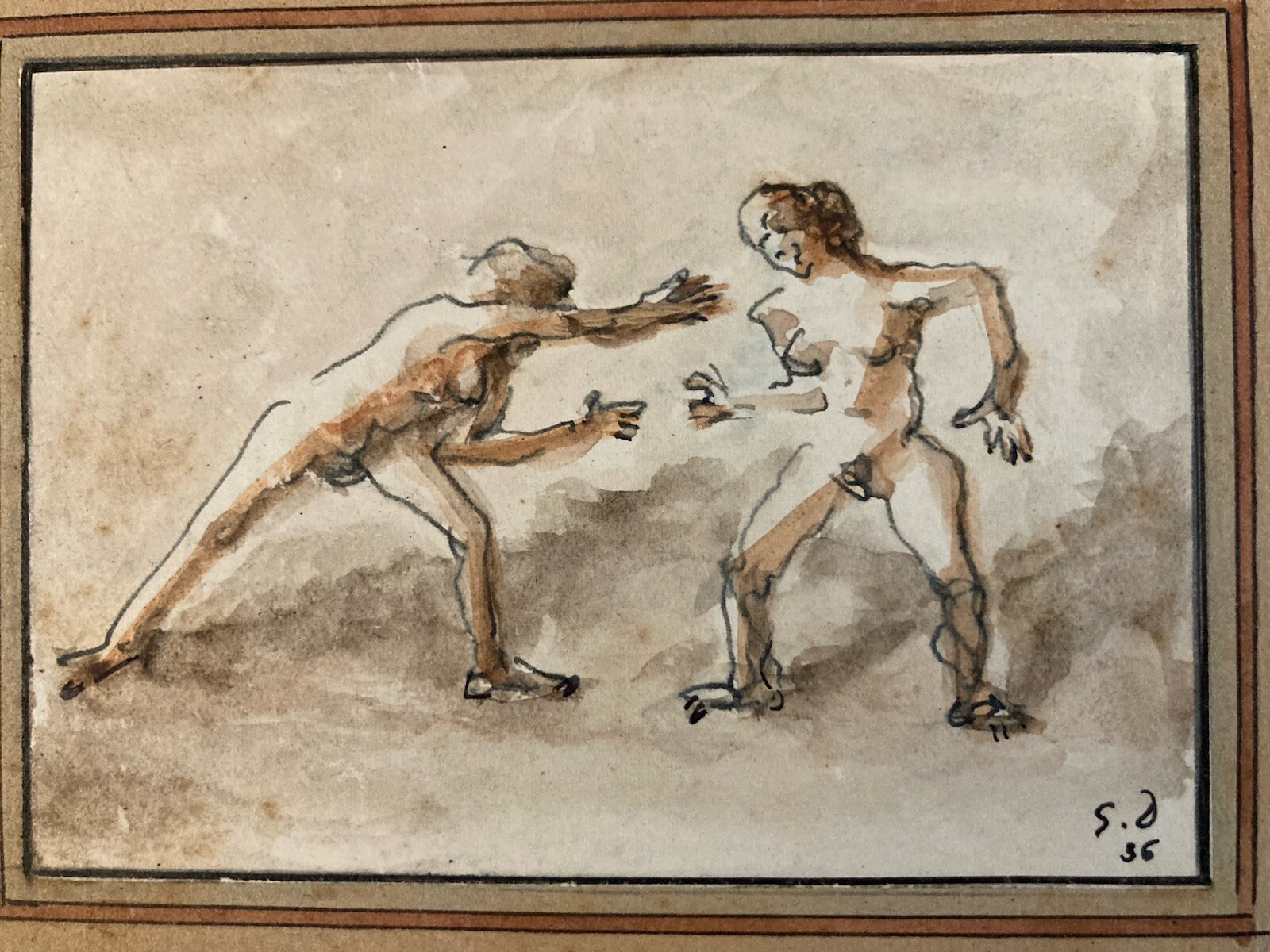 Belle Peinture Georges Deniker Le Plus Jeune Cubiste Français Combat Femme 1936