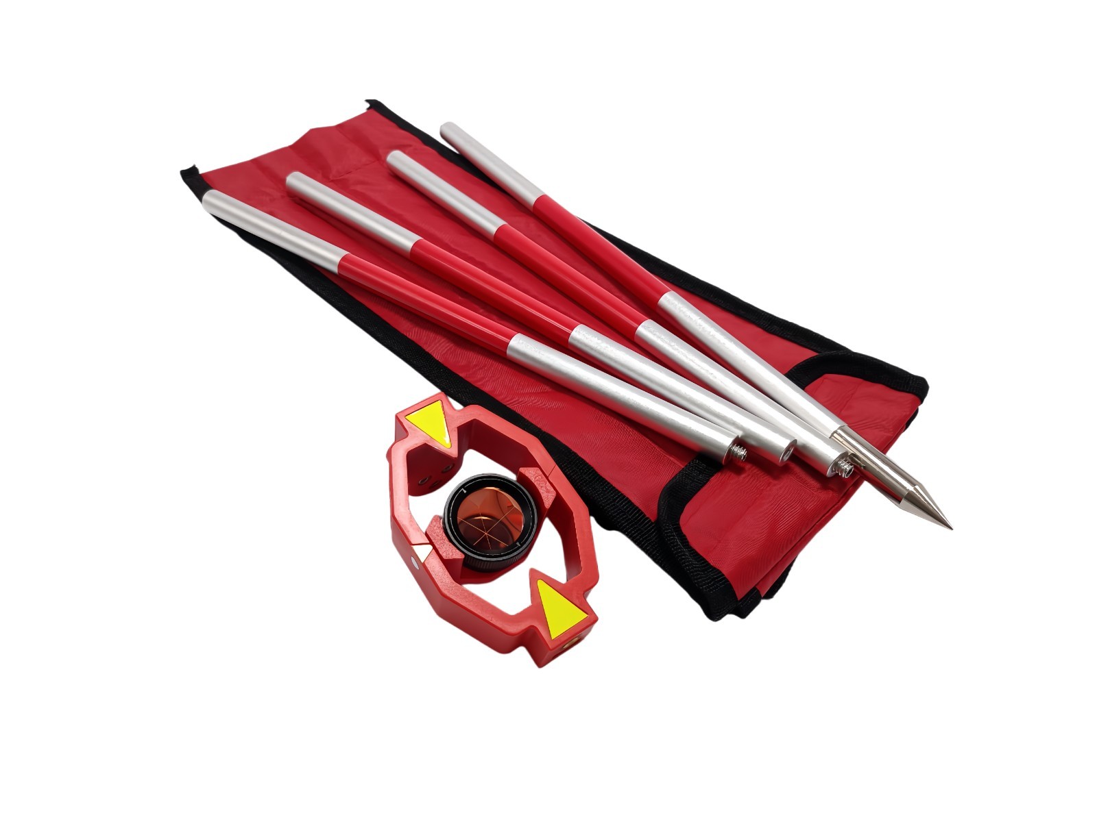 New Mini Prism Constant 17.5 With 4 Poles For Total Stations Surveying Prism