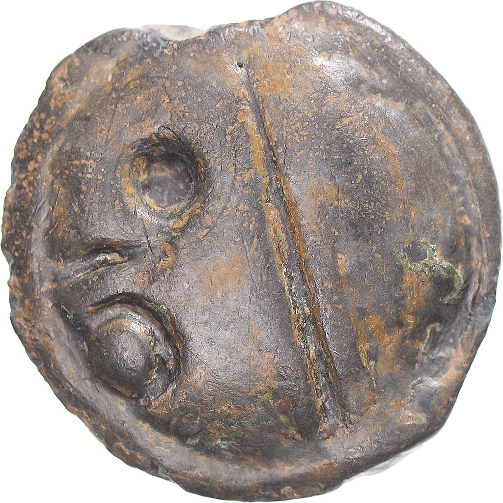 [#343381] Coin, Sequani, Potin à la grosse tête, 1st century BC, Besançon, AU