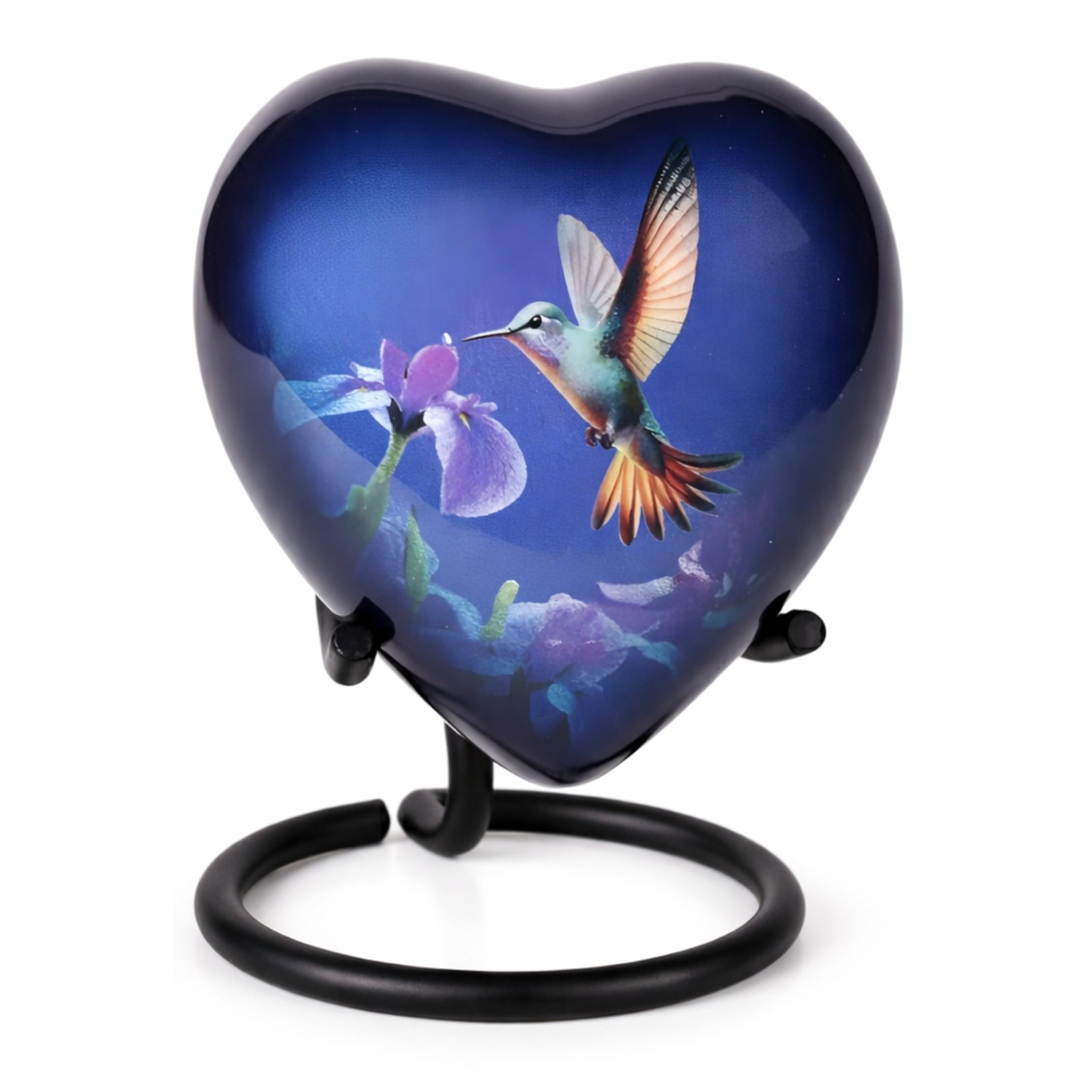Hummingbird Heart Urns for Human Ashes, Small Keepsake Cremation Urn with Sto...