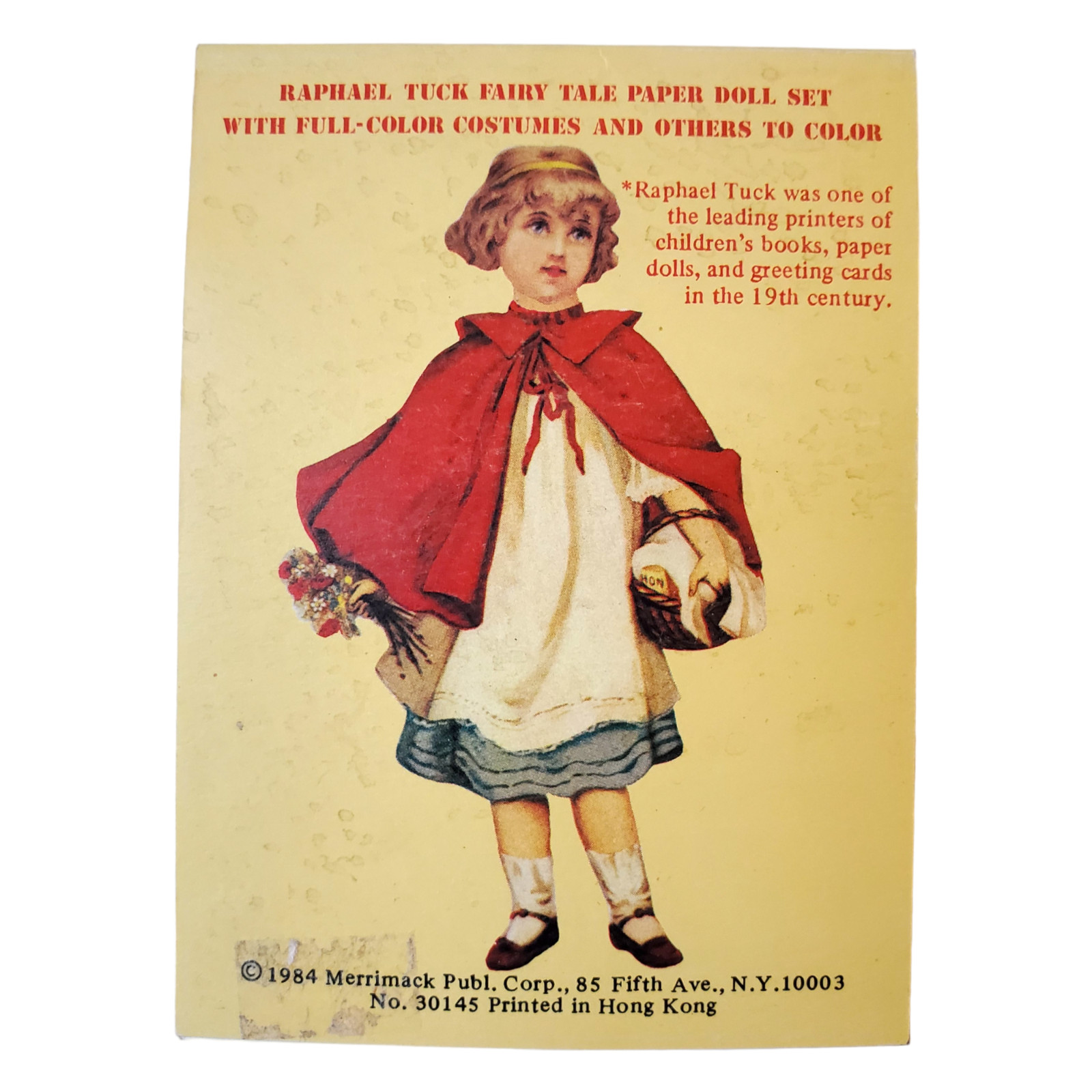 VTG 1984 Raphael Tuck Fairy Tale Paper Dolls Merrimack Victorian Cinderella