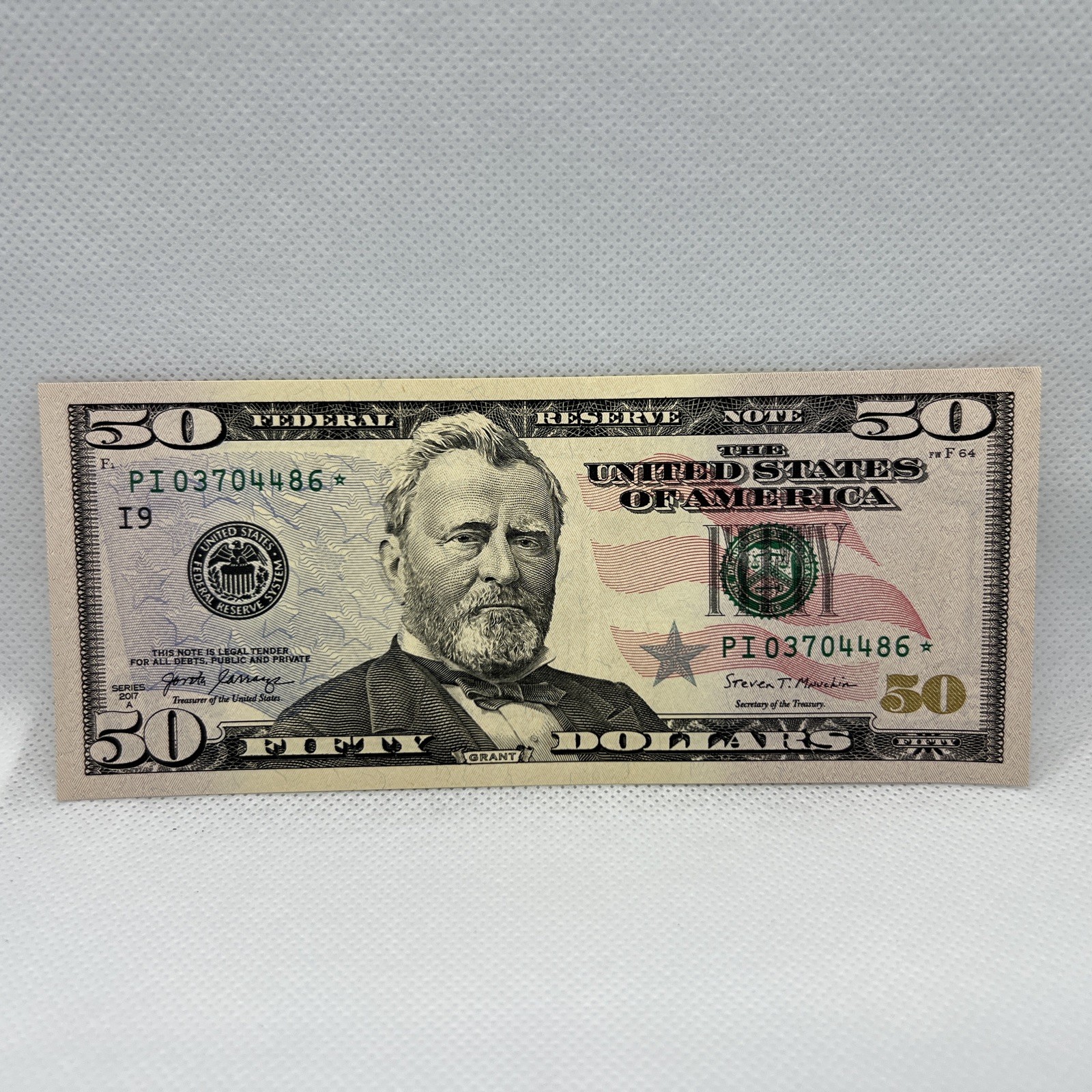 Series 2017A US Fifty Dollar Bill Star Note $50 Minneapolis PI 03704486* (UNC)