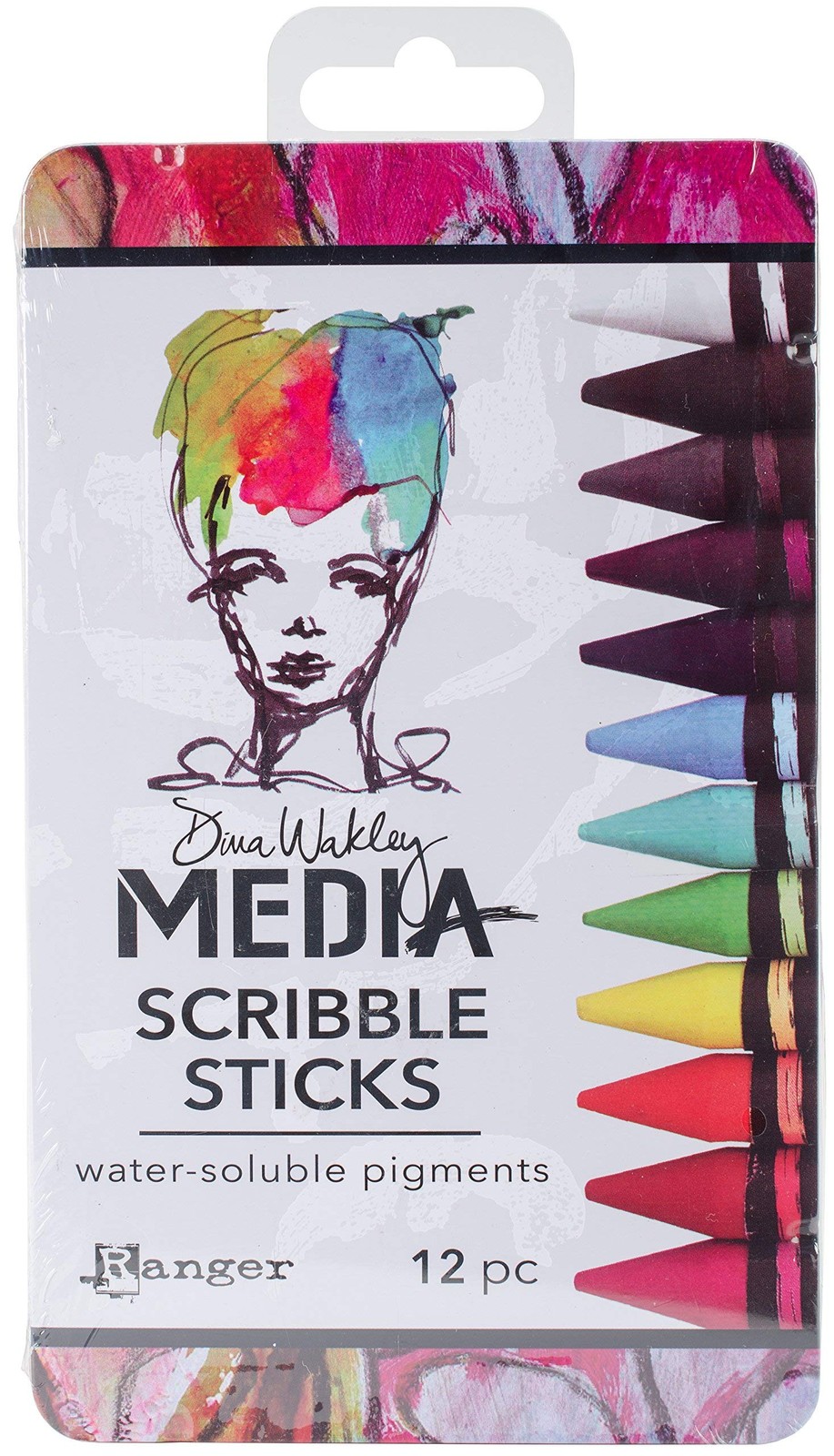 MDA54733 Dina Wakley Media Scribble Sticks 12/Pkg