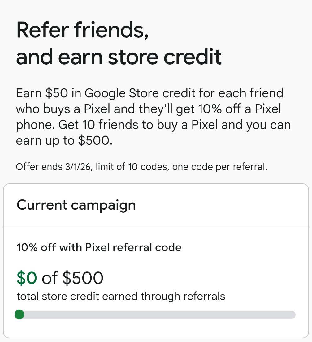 Google store $50 Referral