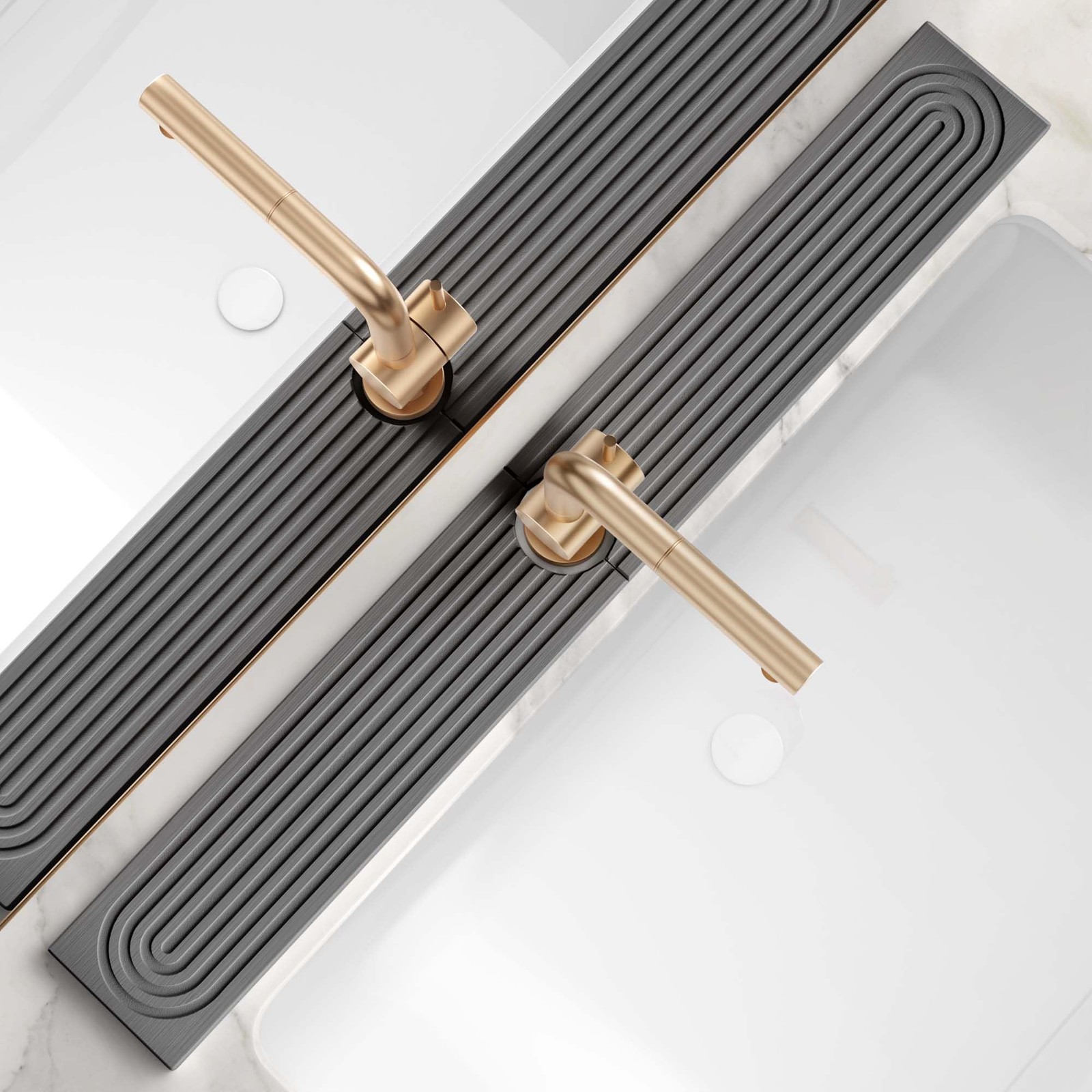 30 Faucet Mat Absorbent Diatomaceous Earth Tray Dark Grey eormoe inch Kitchen