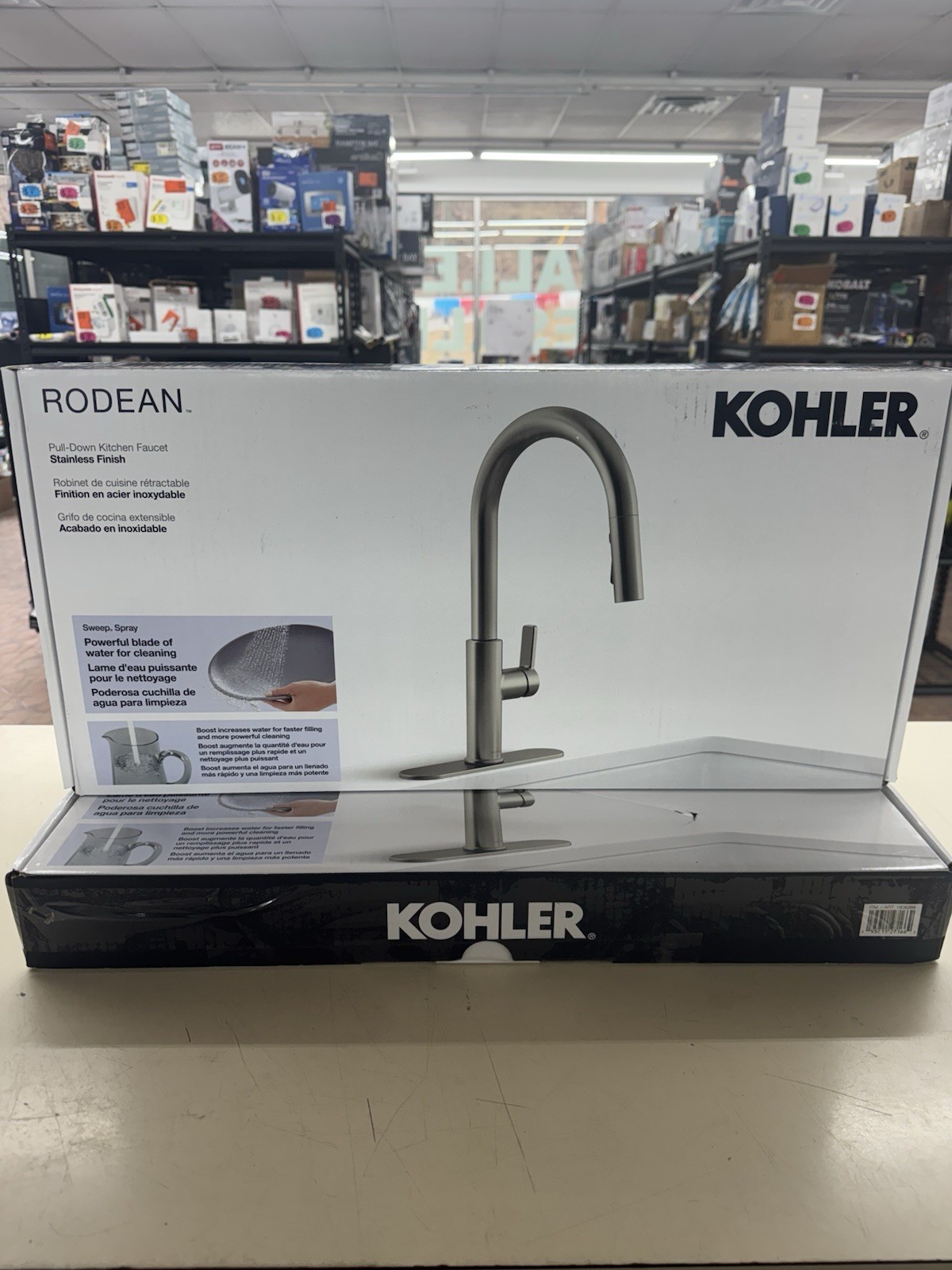 KOHLER Rodean Pull-Down Kitchen Sink Faucet – Stainless (Model R38473-LVS)
