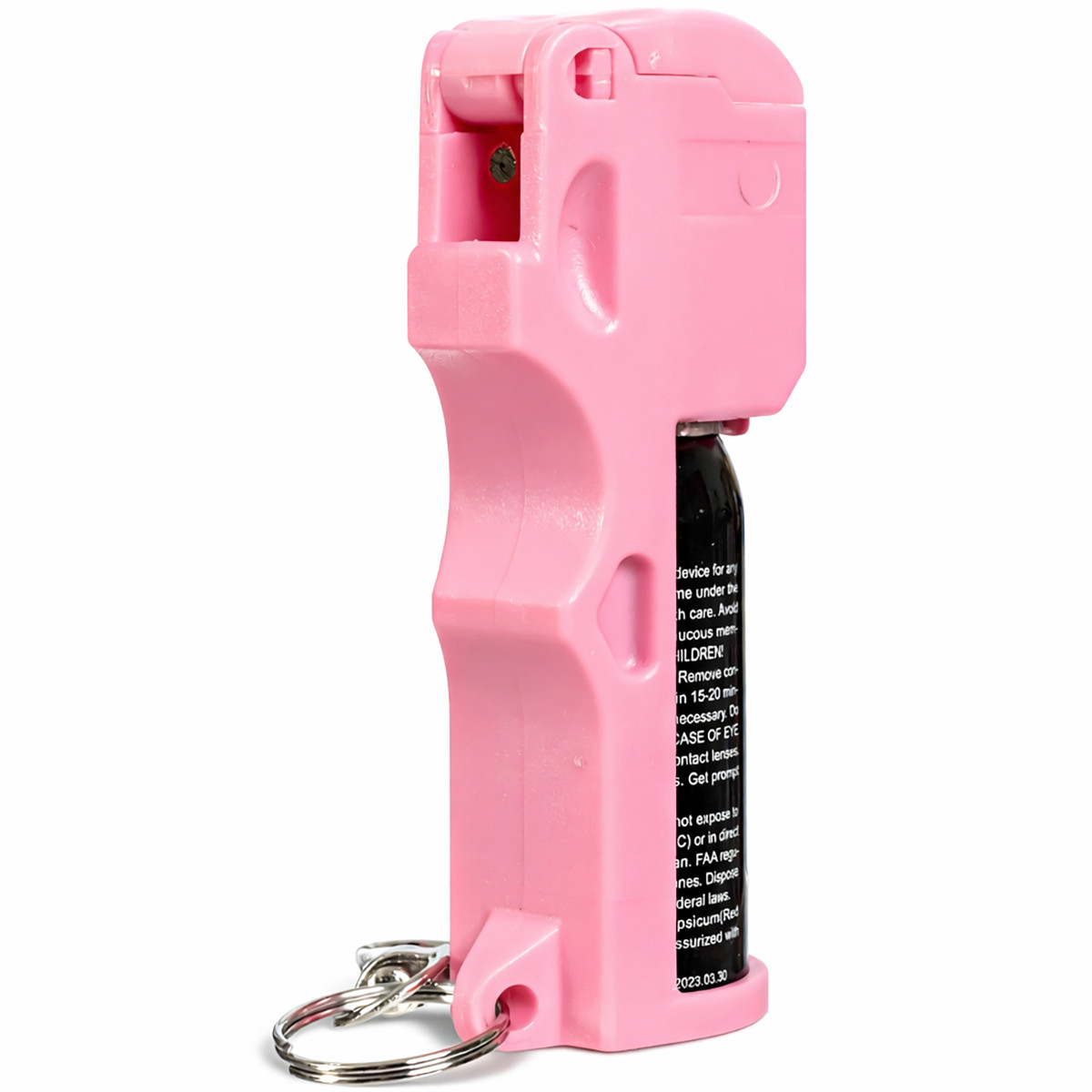 Burn Pepper Spray 0.5 oz Keychain Self Defense Pink w/ Safety Lock