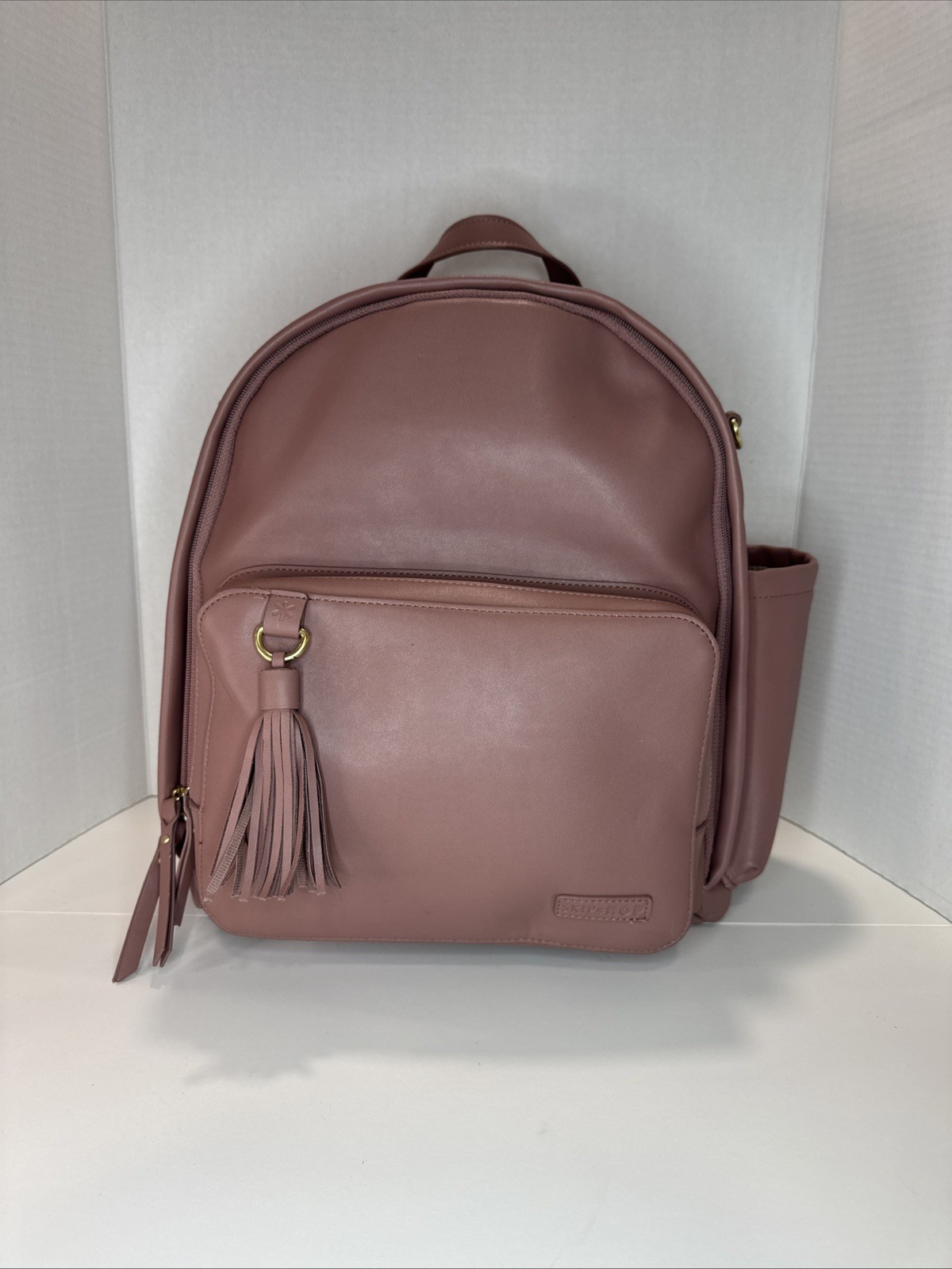 Skip Hop Greenwich Simply Chic Diaper Bag Backpack/Pad Dusty Rose Vegan Leather 