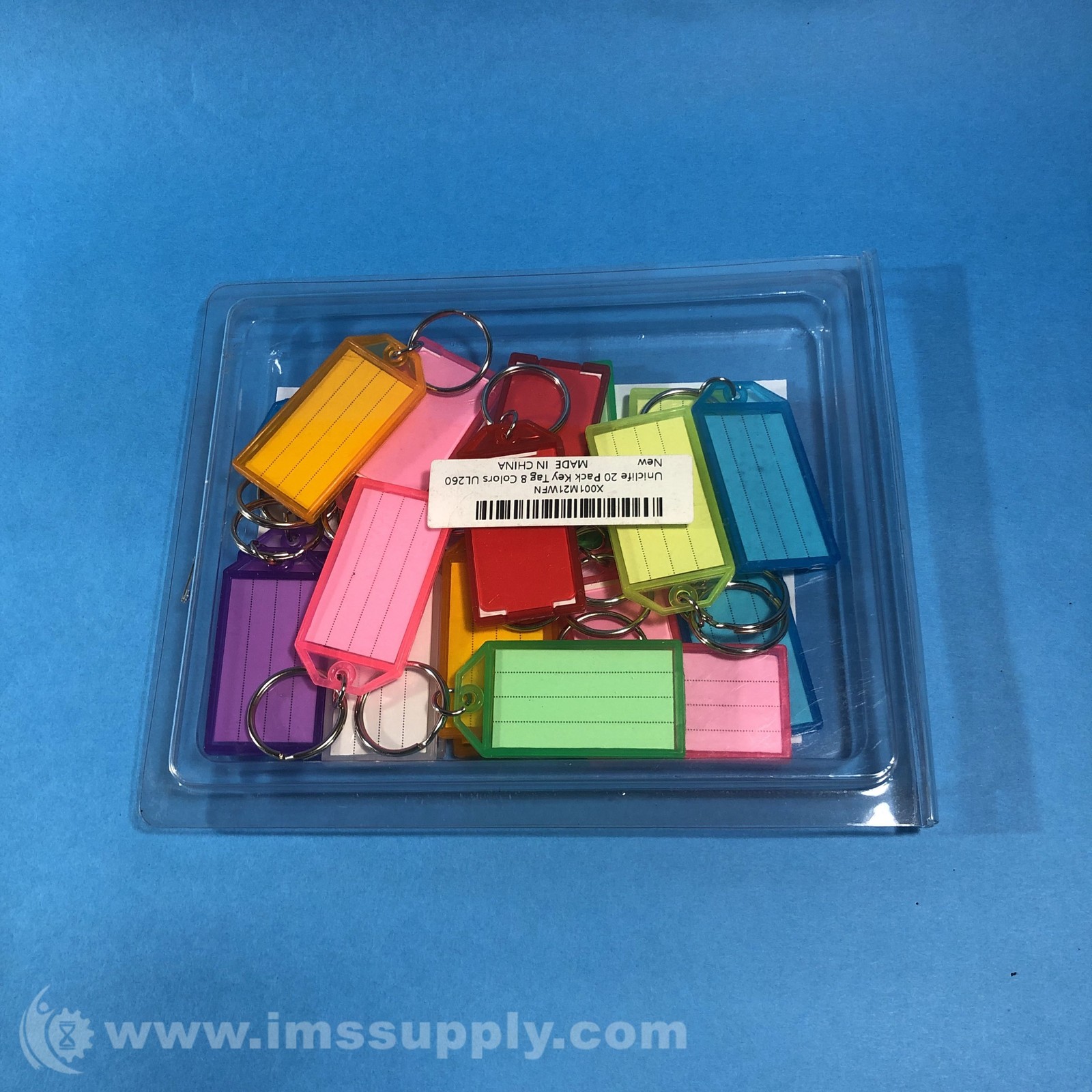 Uniclife UL260 Pack of 20 Key Tags, 8 Colors FNFP