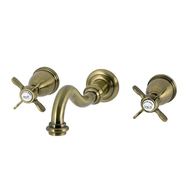 Kingston Brass KS3123BEX 13 x 8.06 x 2.53 in. Essex Double-Handle Wall Mount ...
