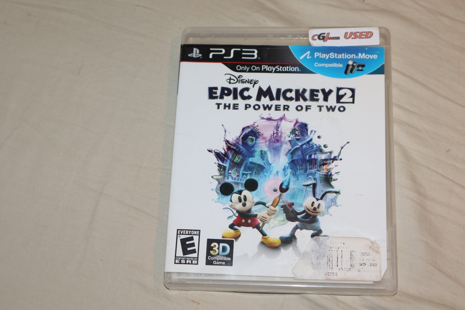 Sony Playstation 3 PS3 Epic Mickey 2 The Power of Two Case and Manual ONLY