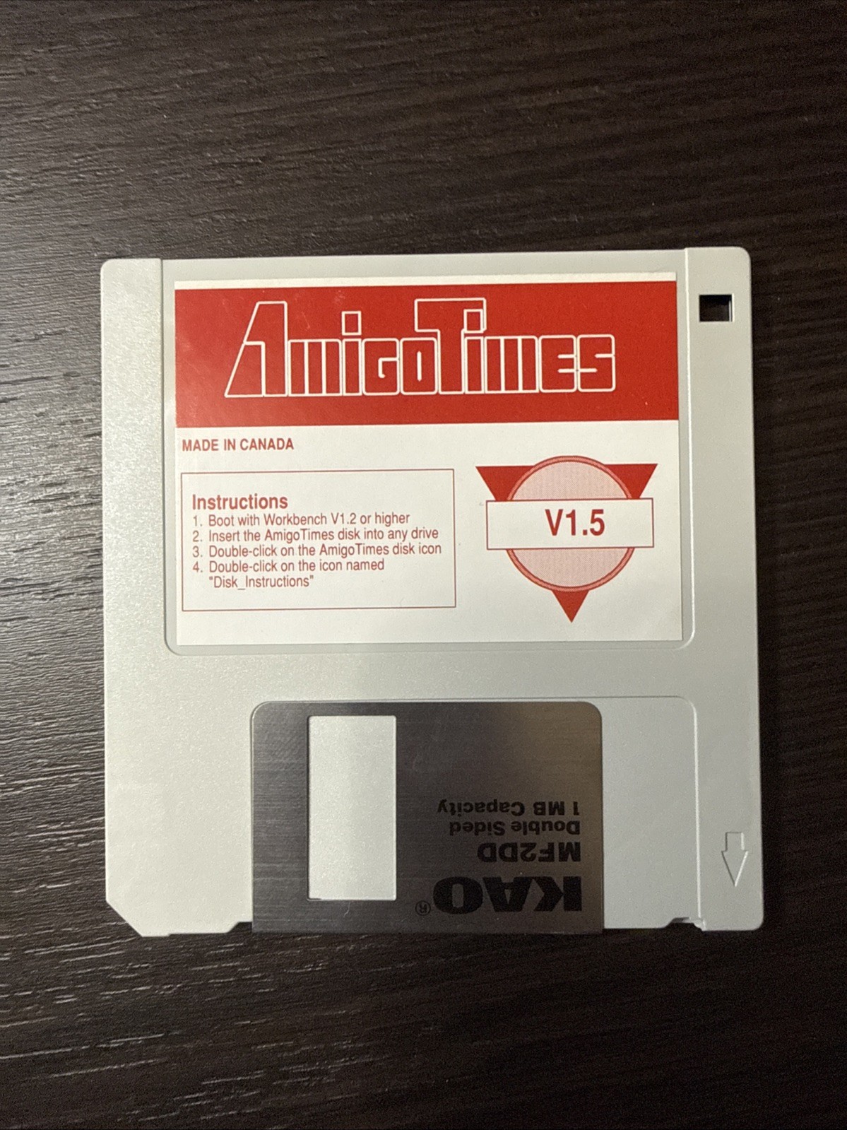AmigoTimes V 1.5 Issue Cover Disk 3.5" Floppy Disk Oct. 1989 for Commodore Amiga