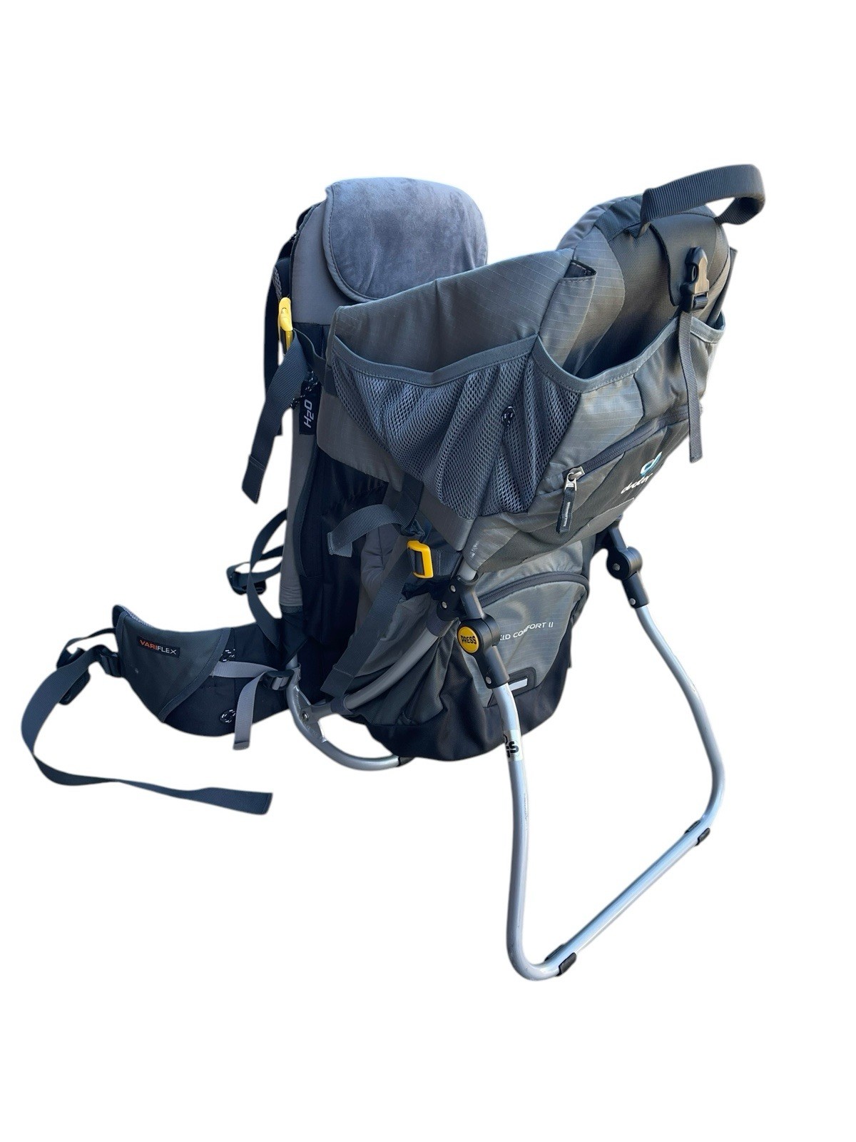 Deuter Kid Comfort 2 Toddler Child Carrier Hiking Backpack Two Tone Gray EXC!!