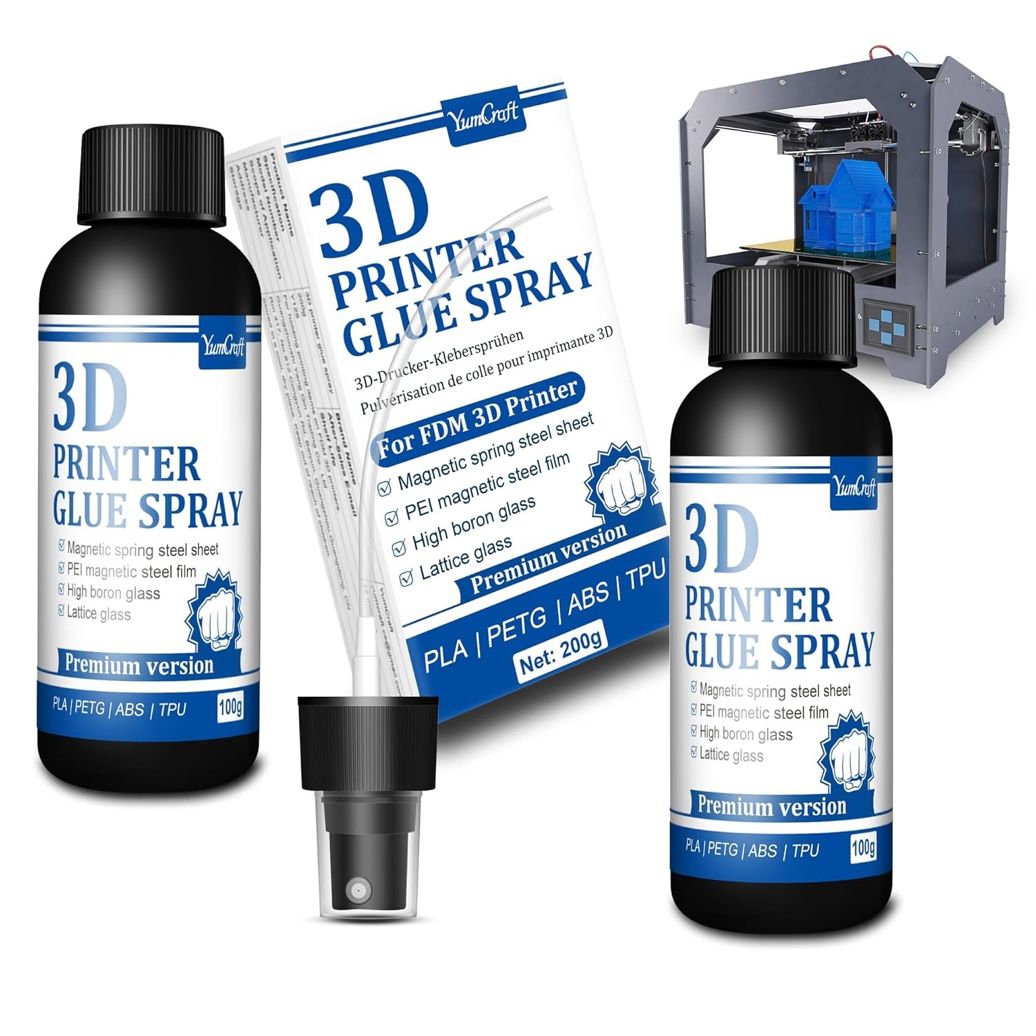 3D Printer Adhesive - 7oz 3D Printer Glue Spray, 3D Printing Accessory, Suitable