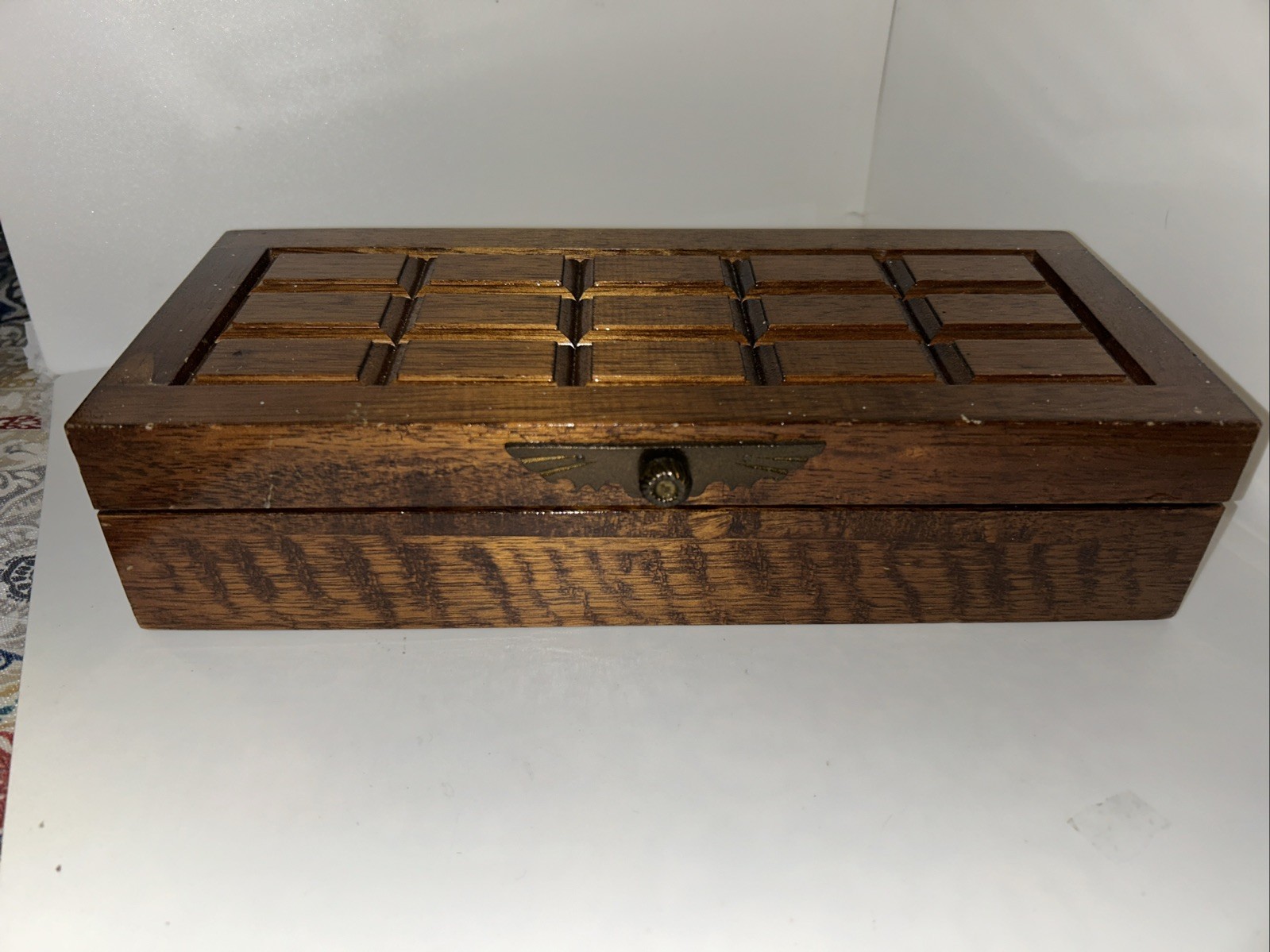 Vintage Royal London Ltd 1968 Velvet Lined Wood Jewelry Box Made in Japan MCM