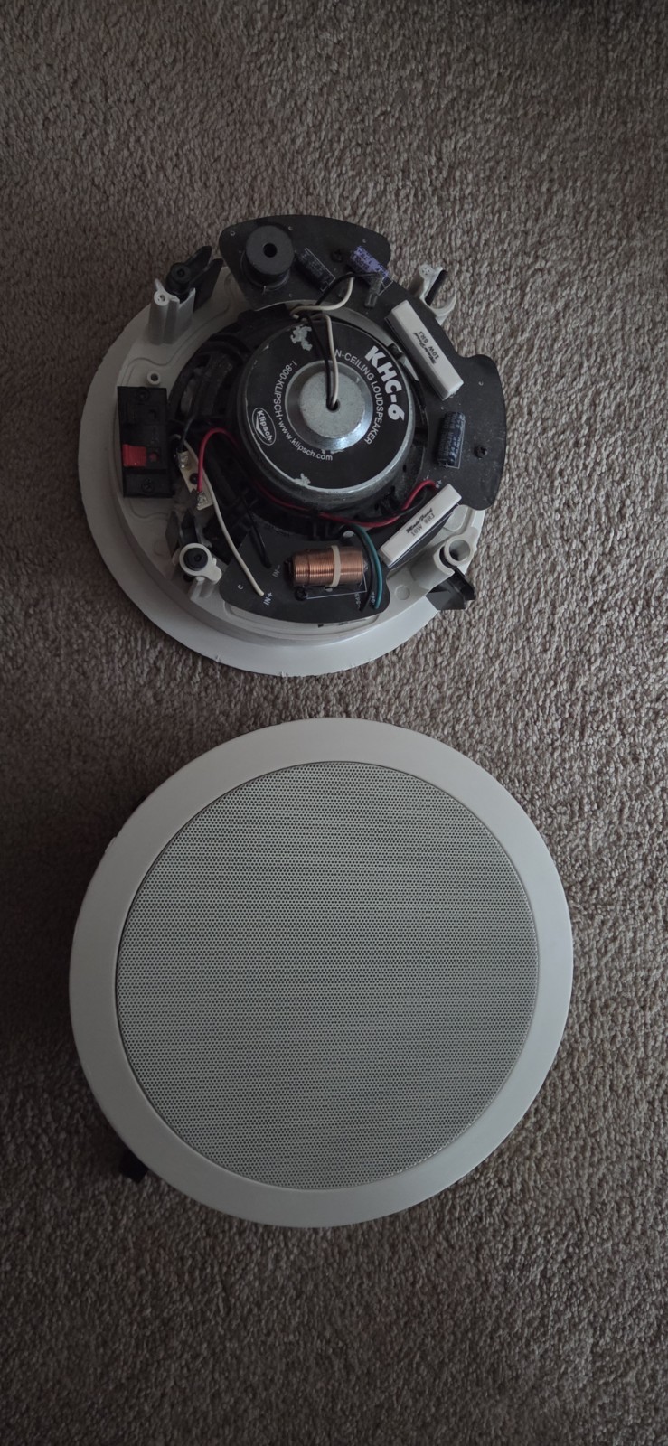 Klipsch KHC-6 Synergy Home White In-Ceiling Flush Mount Speaker 6.5" Woofer