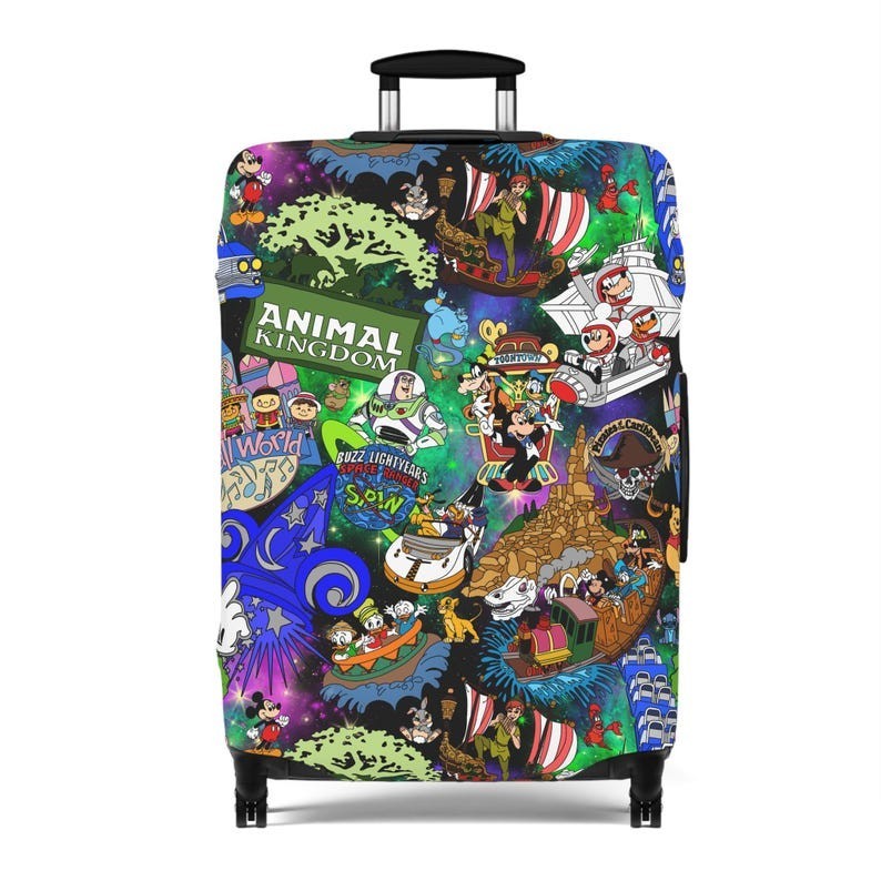 Disney Luggage Cover, Disney Parks Suitcase Protector, Travel Accessories, Gift 